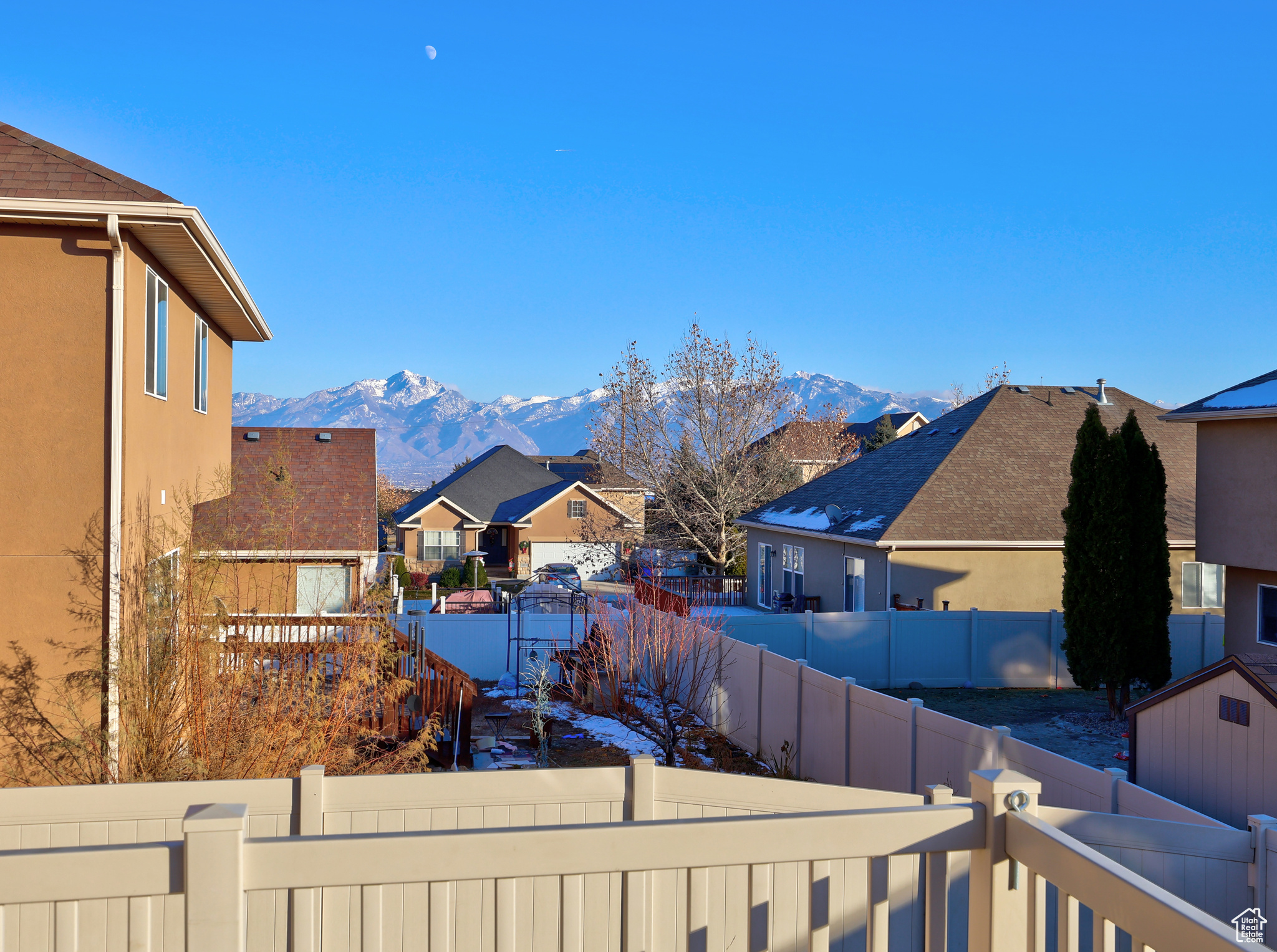 Exterior space with a mountain view