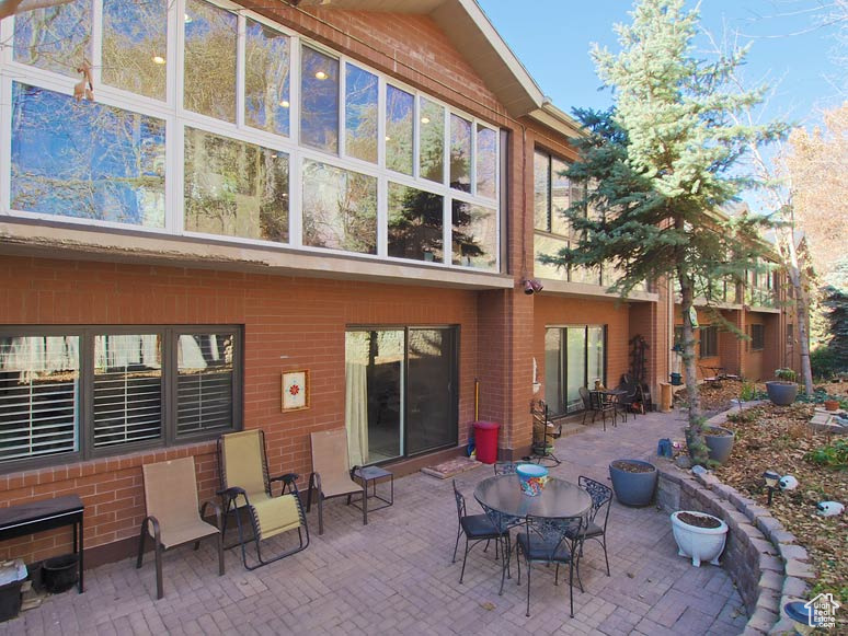 Rear view of house with a patio