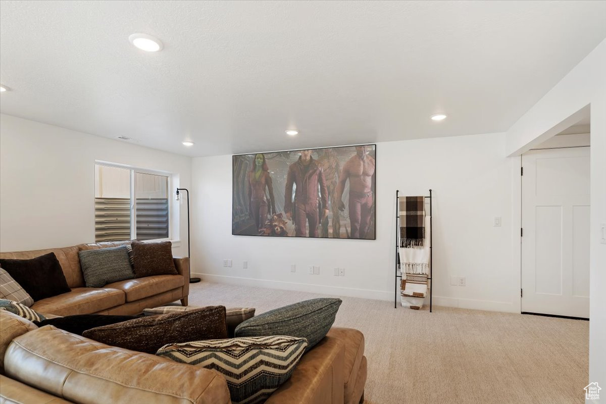 View of carpeted living room