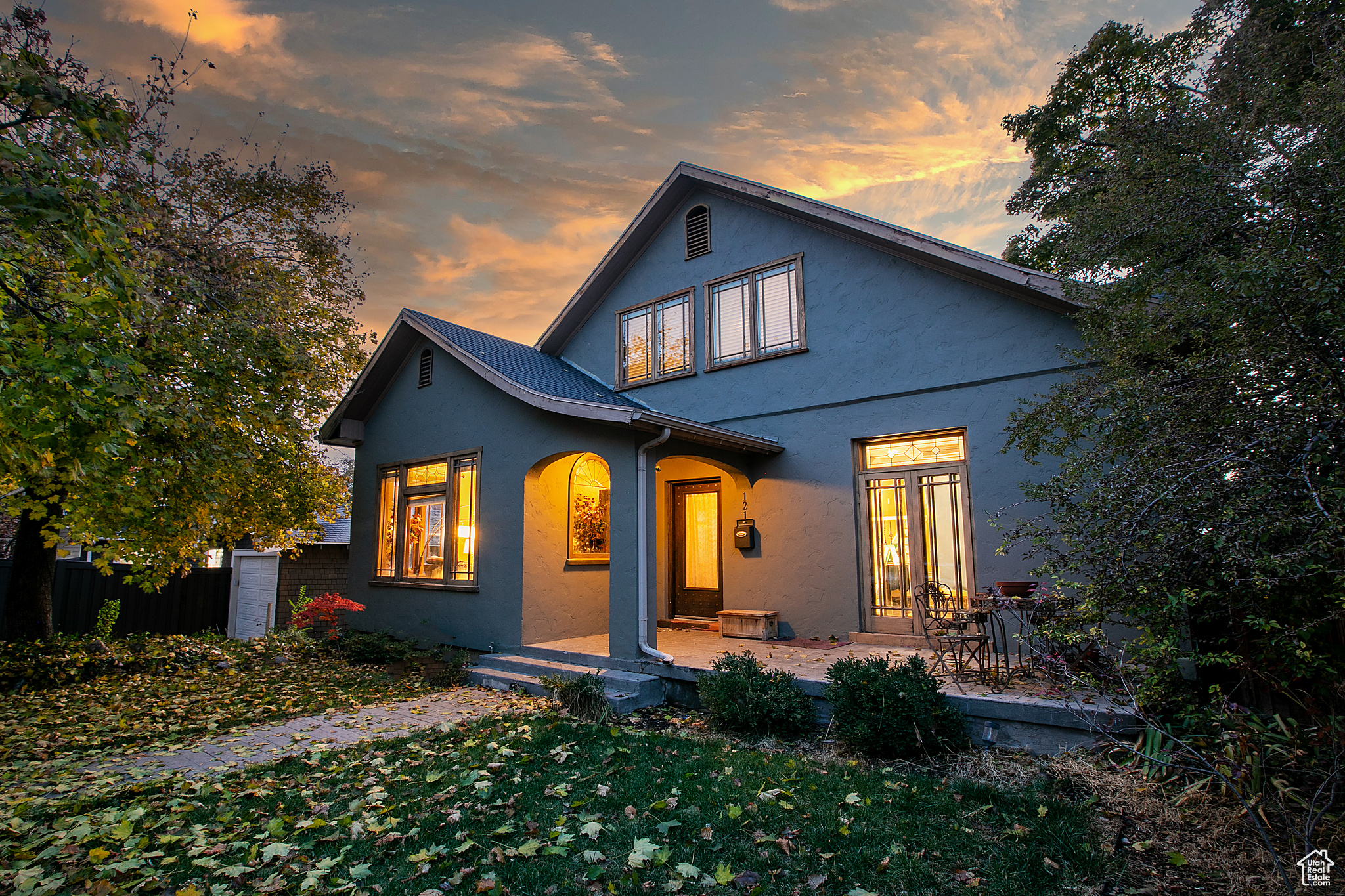 View of back house at dusk