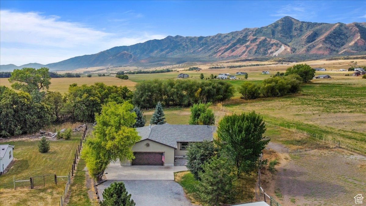 View of mountain feature with a rural view