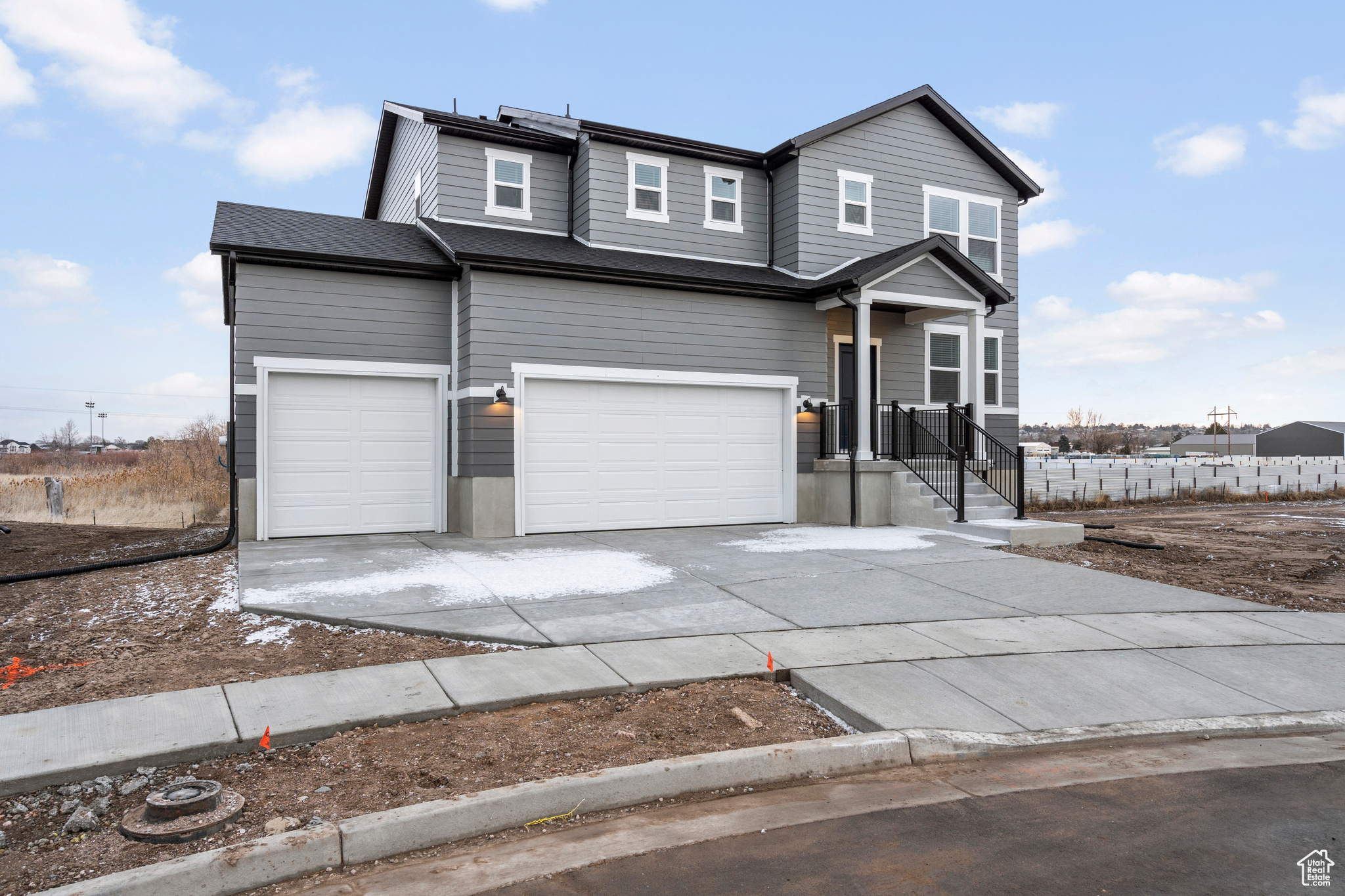 Front facade featuring a garage