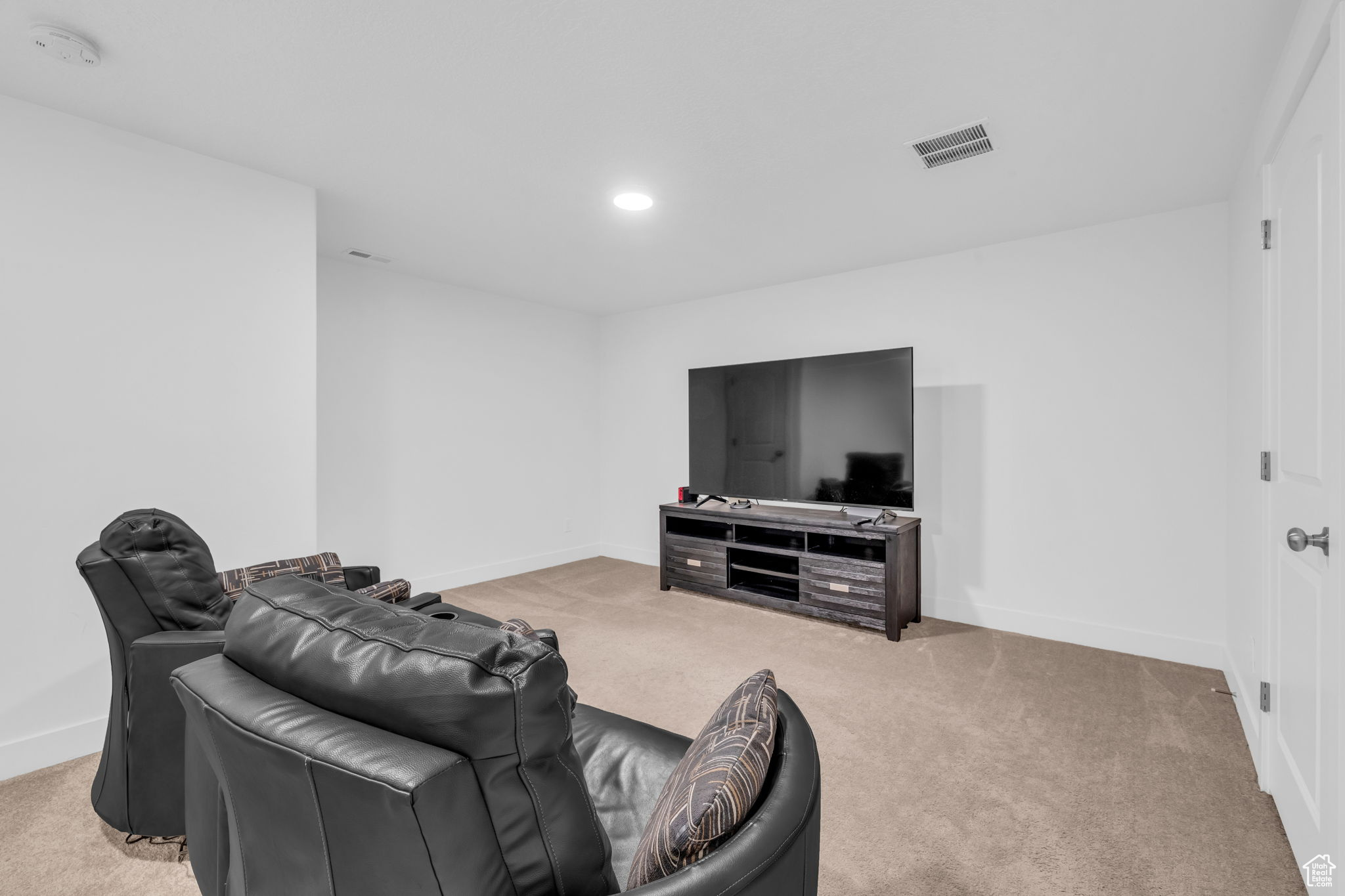 View of carpeted living room