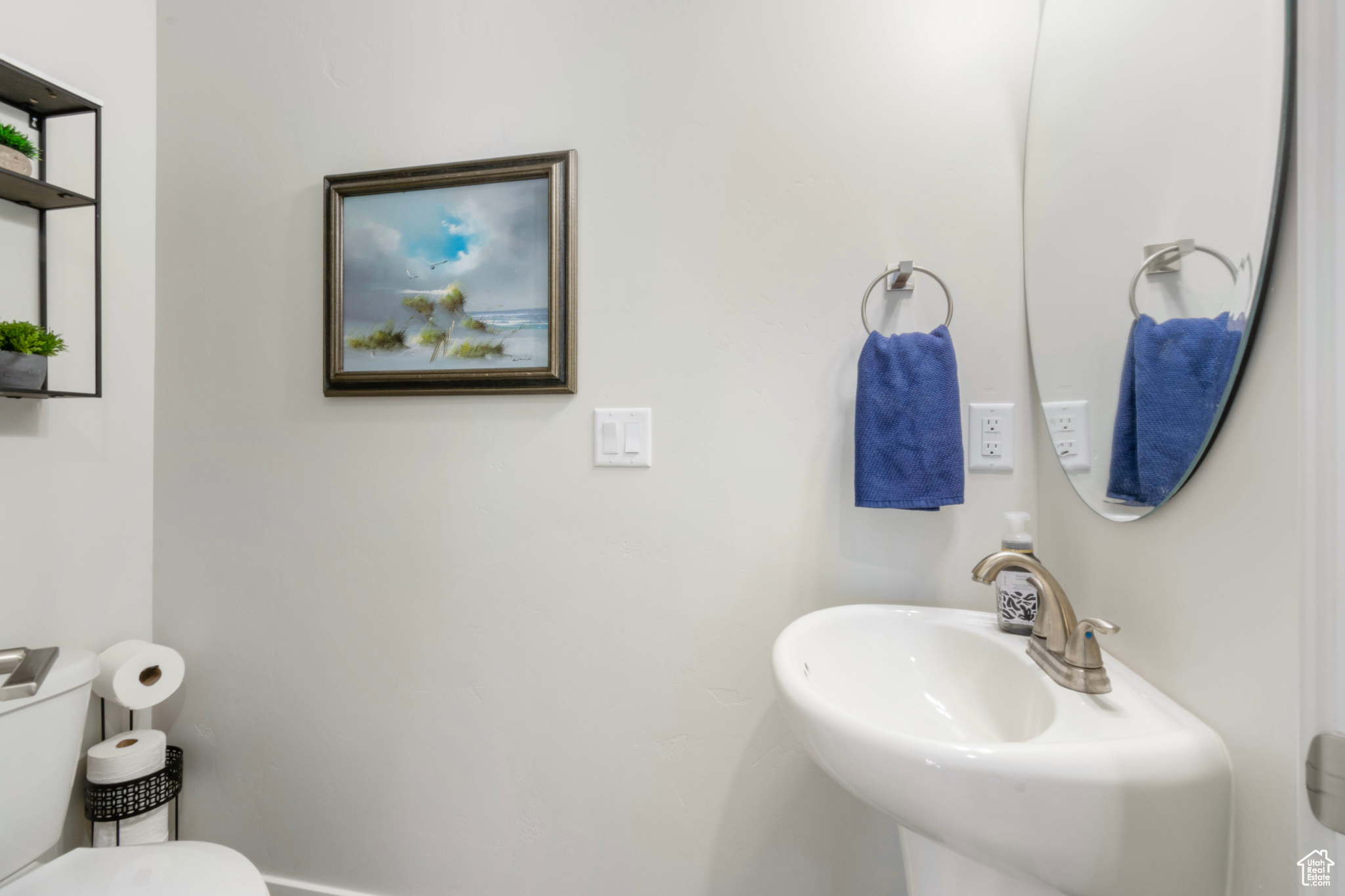 Bathroom with toilet and sink