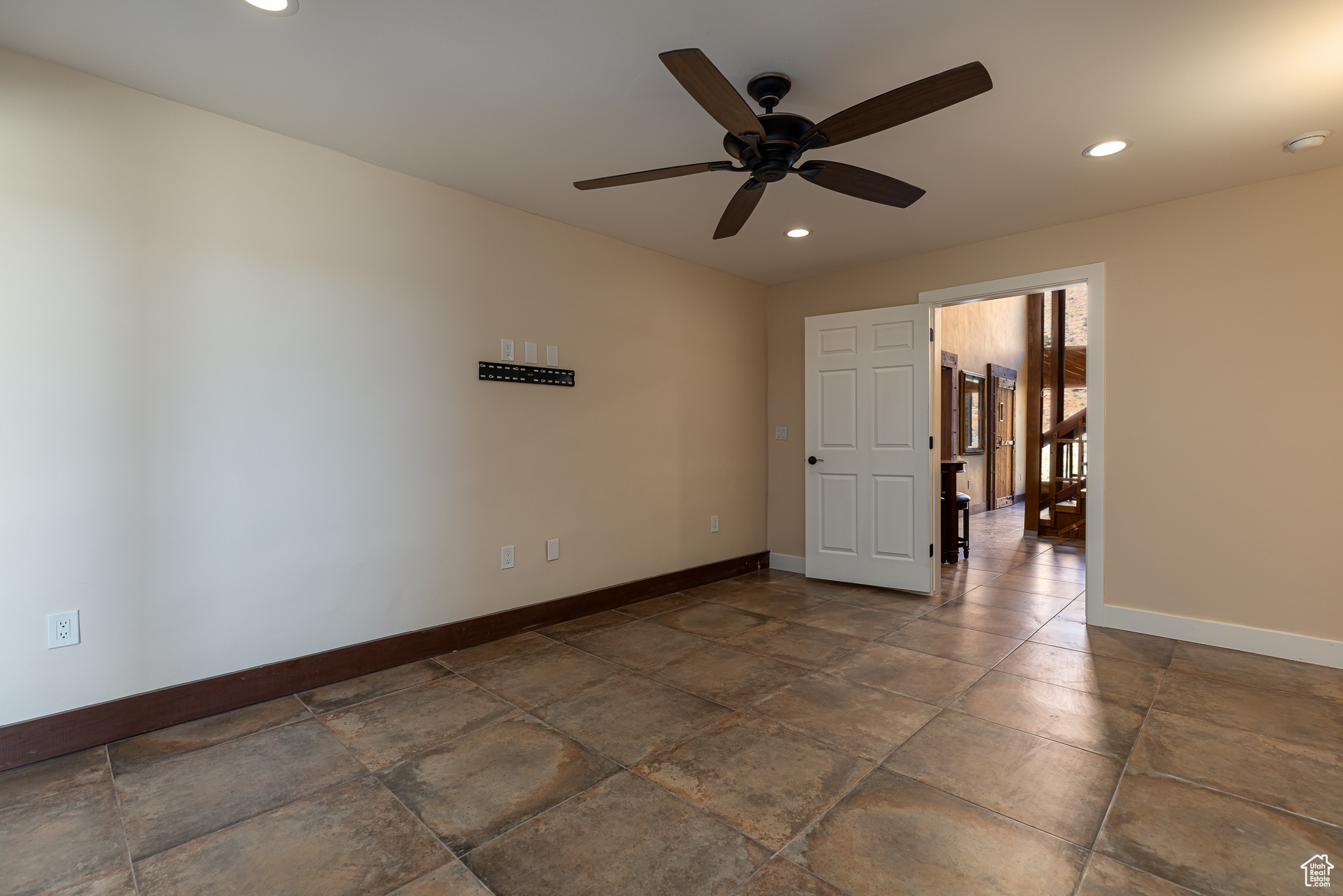 Master bedroom #1 with ceiling fan