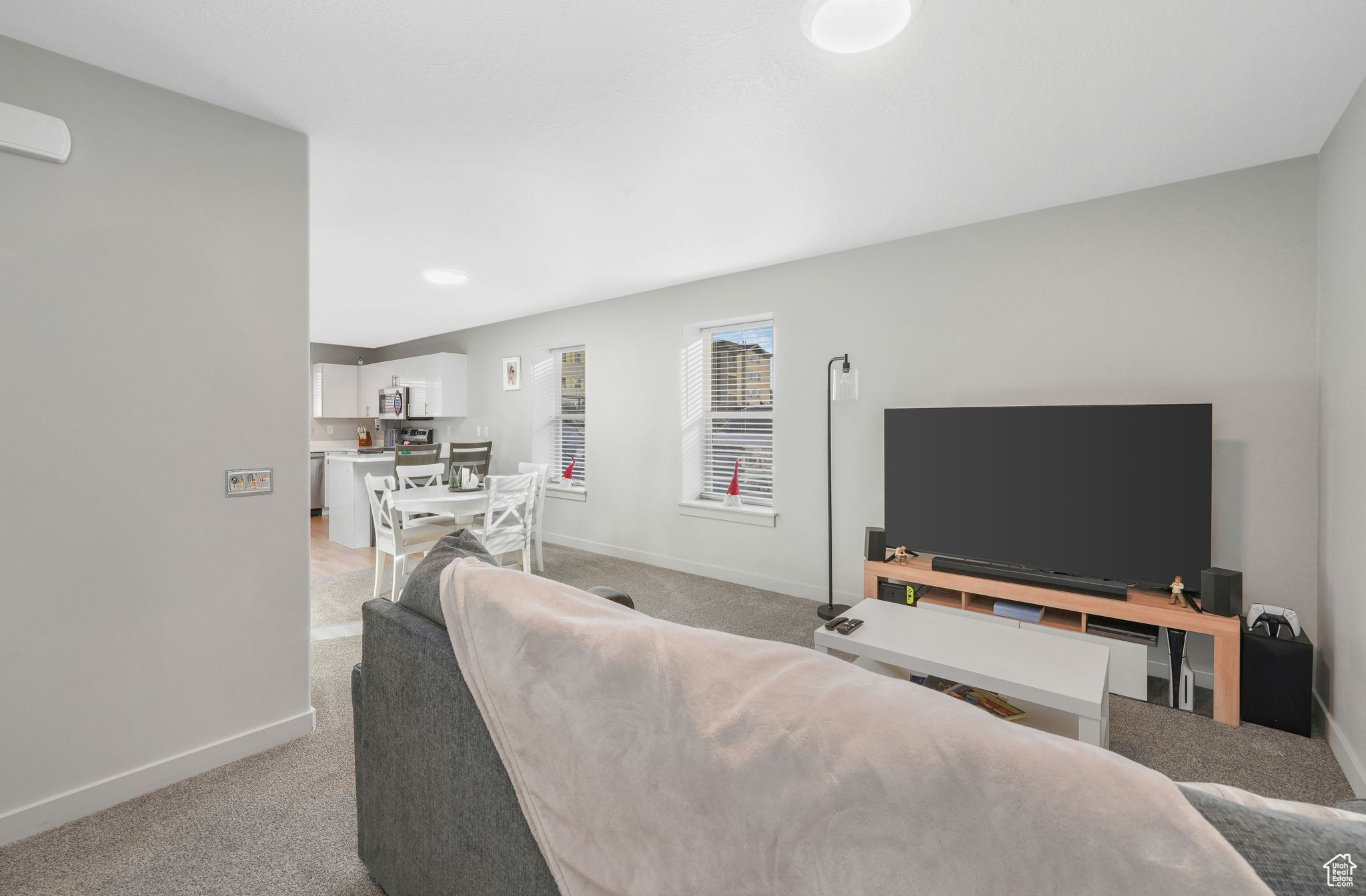 View of carpeted living room