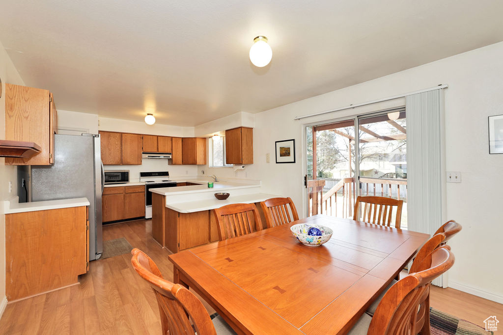 Dining room featuring hardwood / wood-style flooring