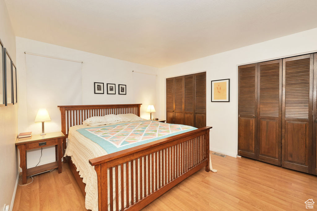 Bedroom featuring light hardwood / wood-style floors