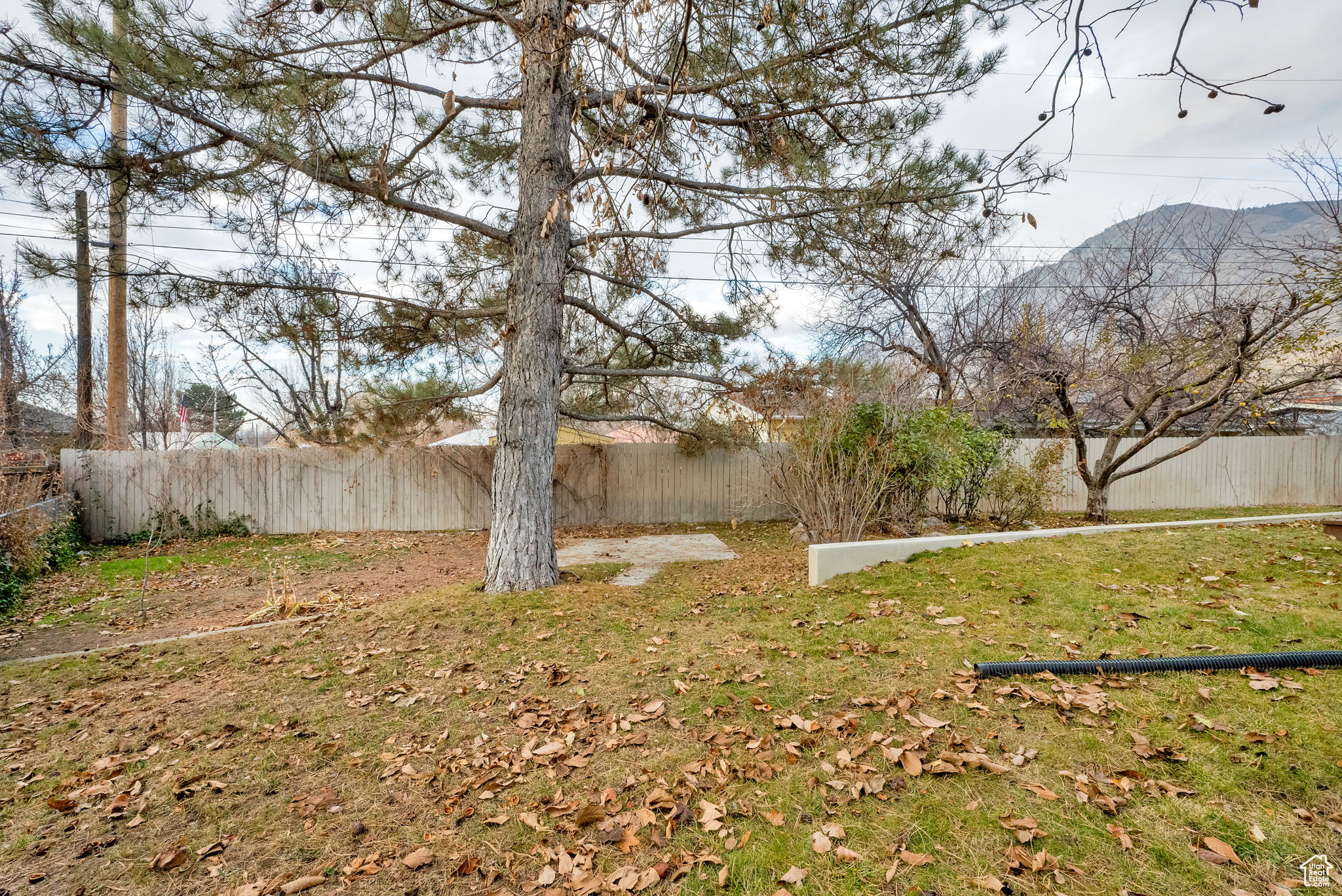 View of yard featuring a mountain view