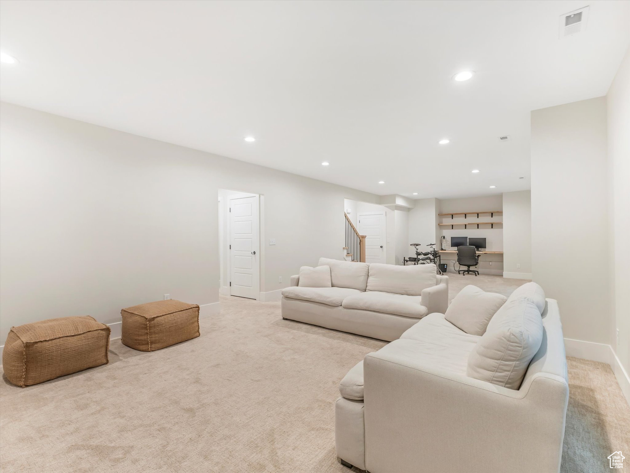 View of carpeted living room