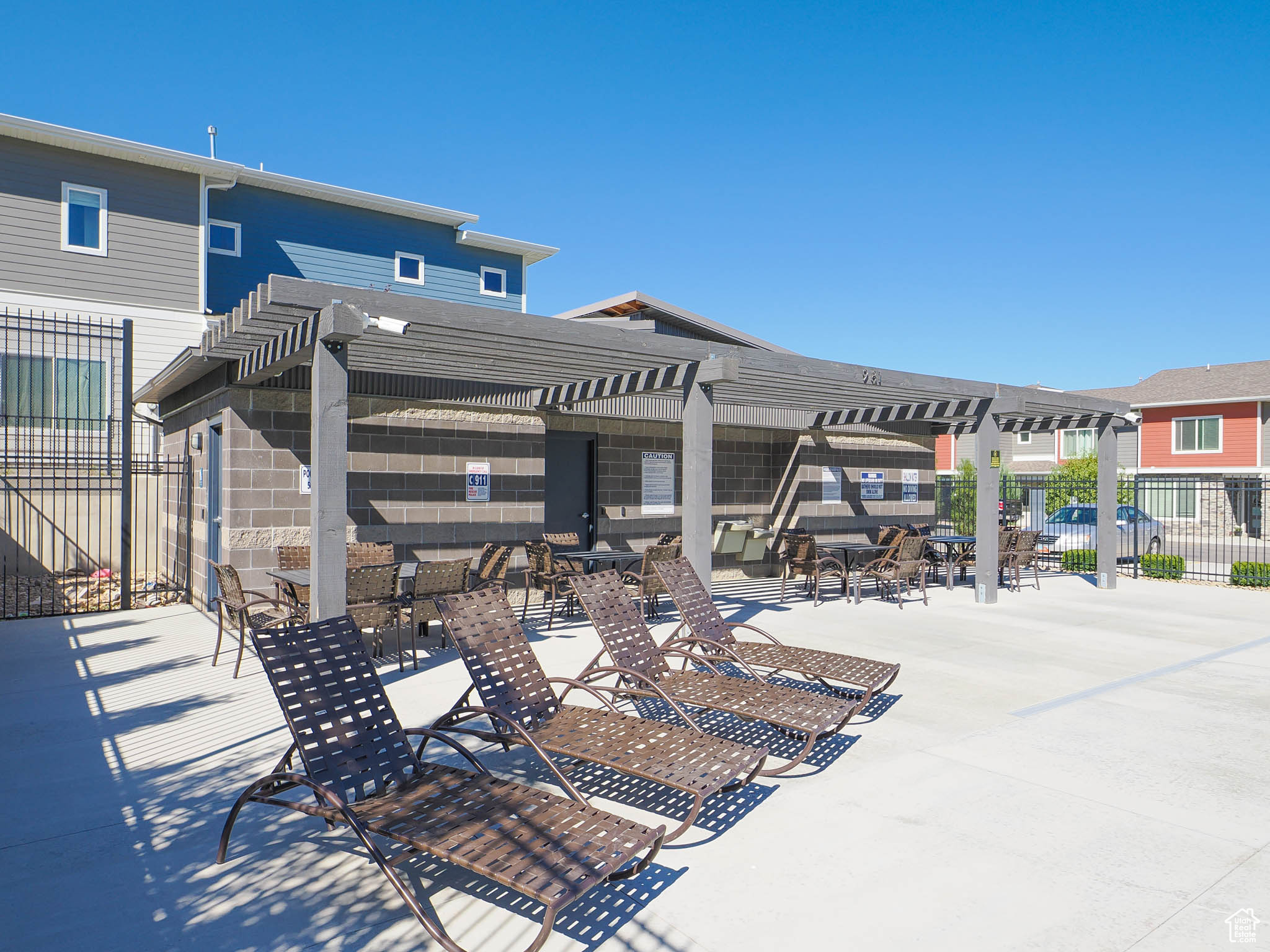 View of patio / terrace featuring a pergola