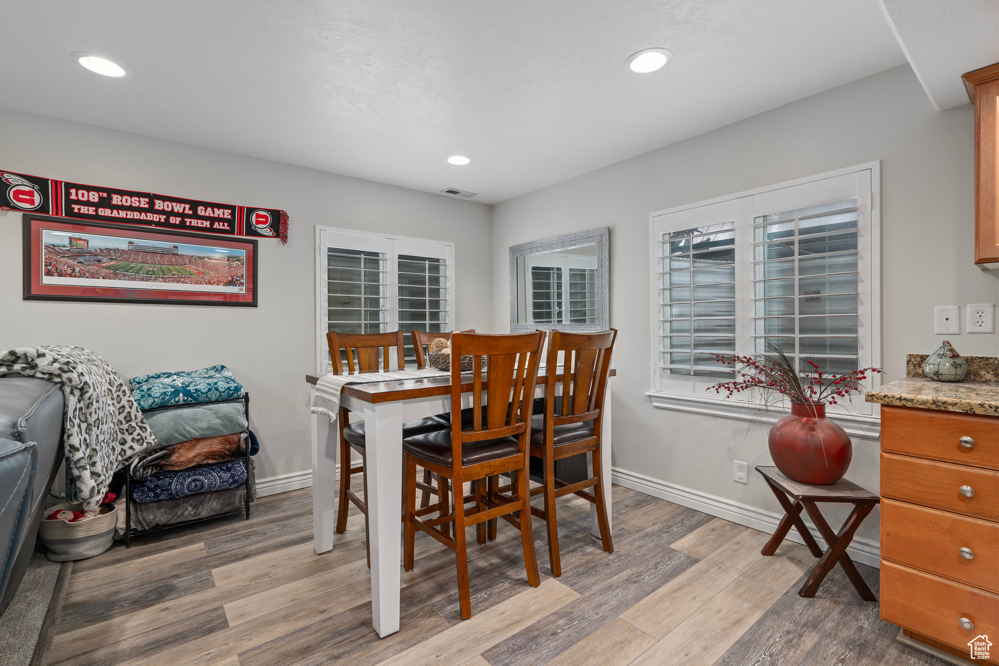 Dining room featuring light wood-type flooring