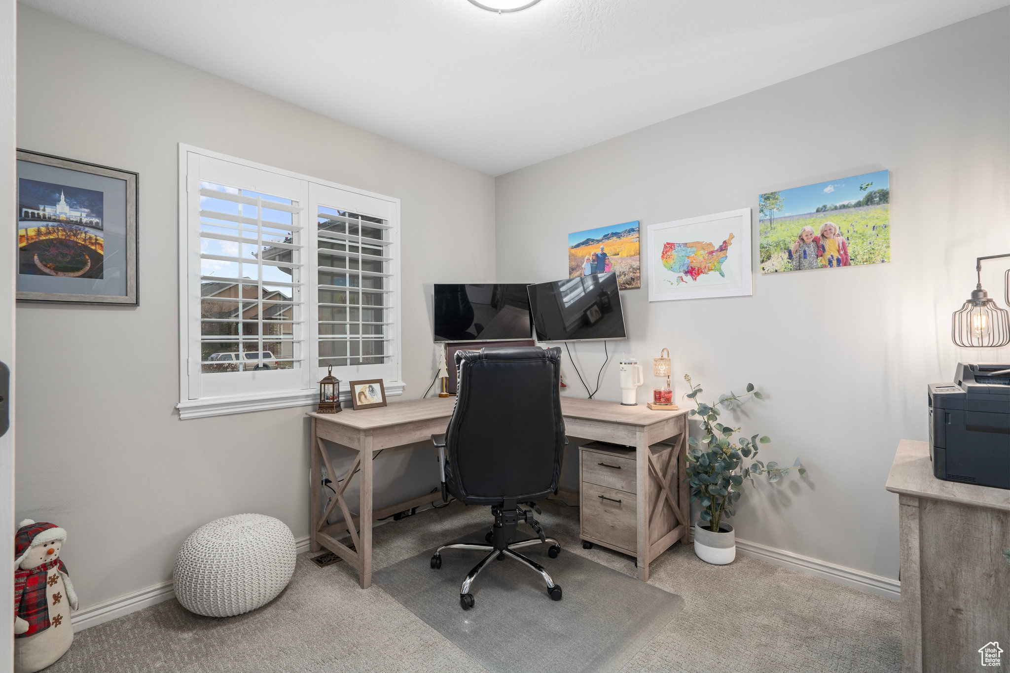 View of carpeted office