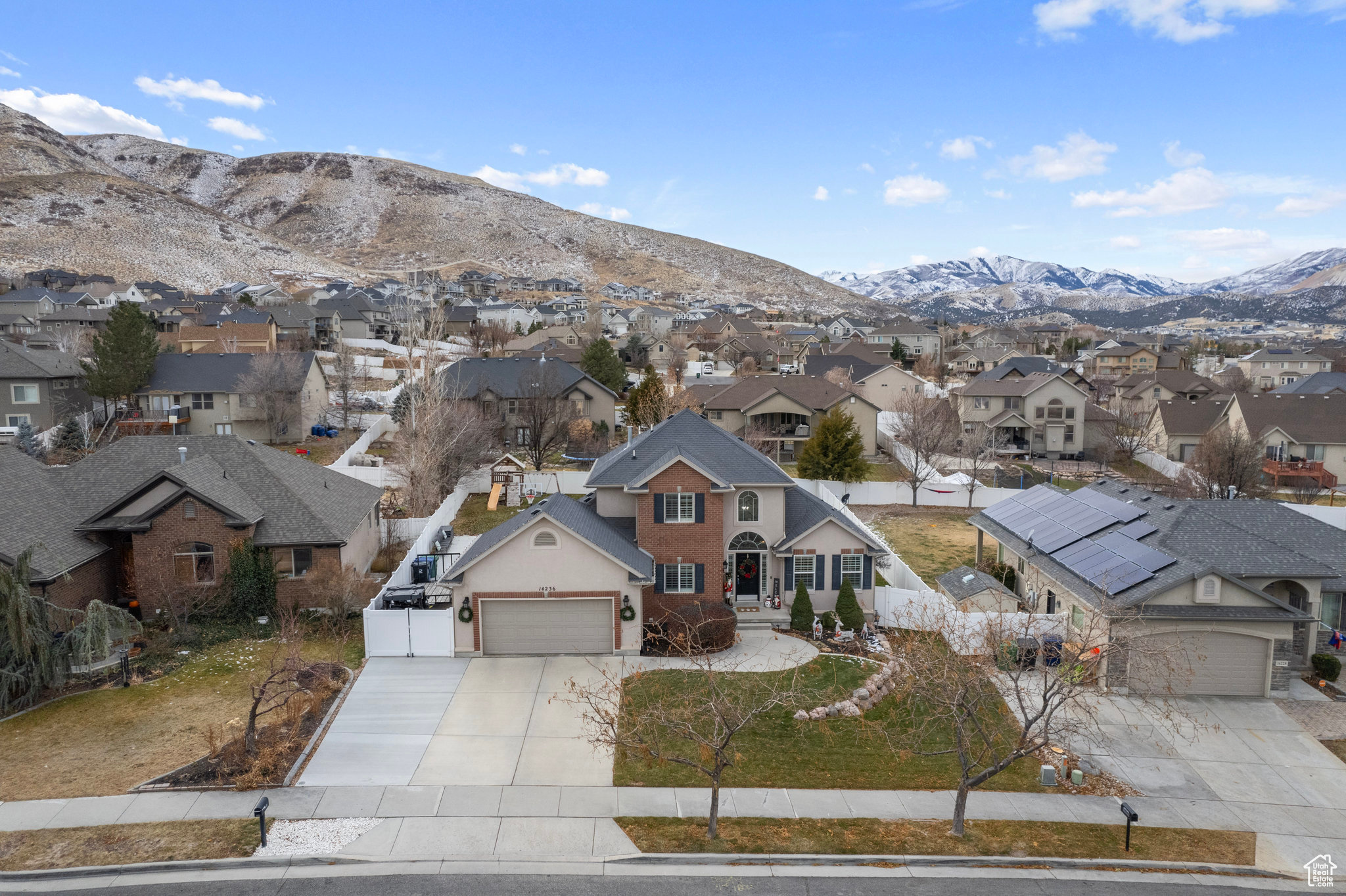 Exterior space with a mountain view