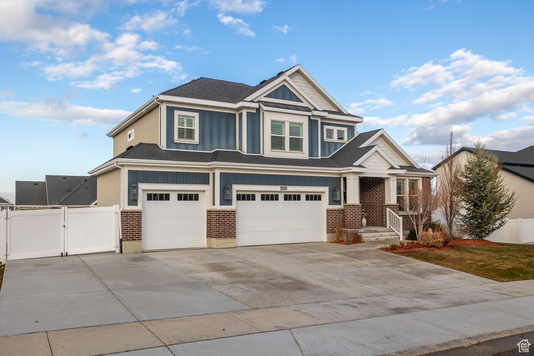 Craftsman inspired home with a garage