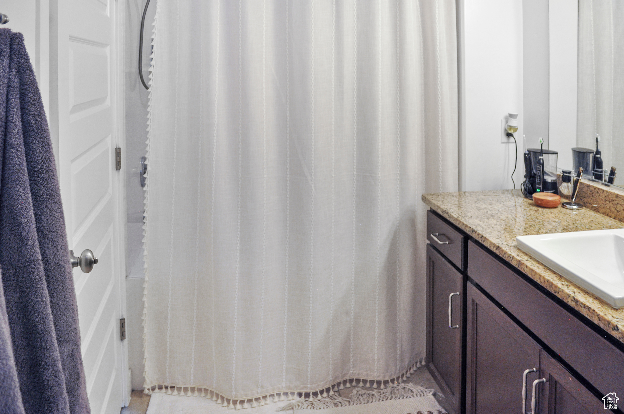 Bathroom featuring vanity