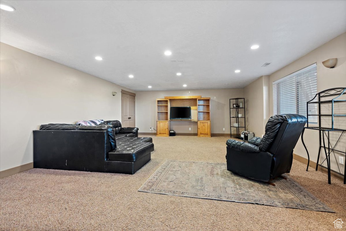 View of carpeted living room