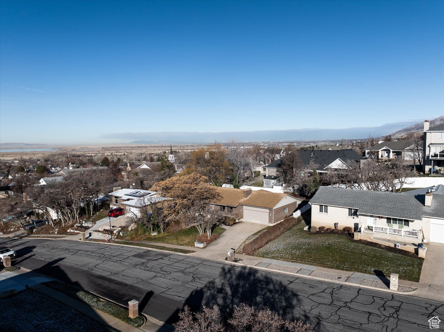 Birds eye view of property