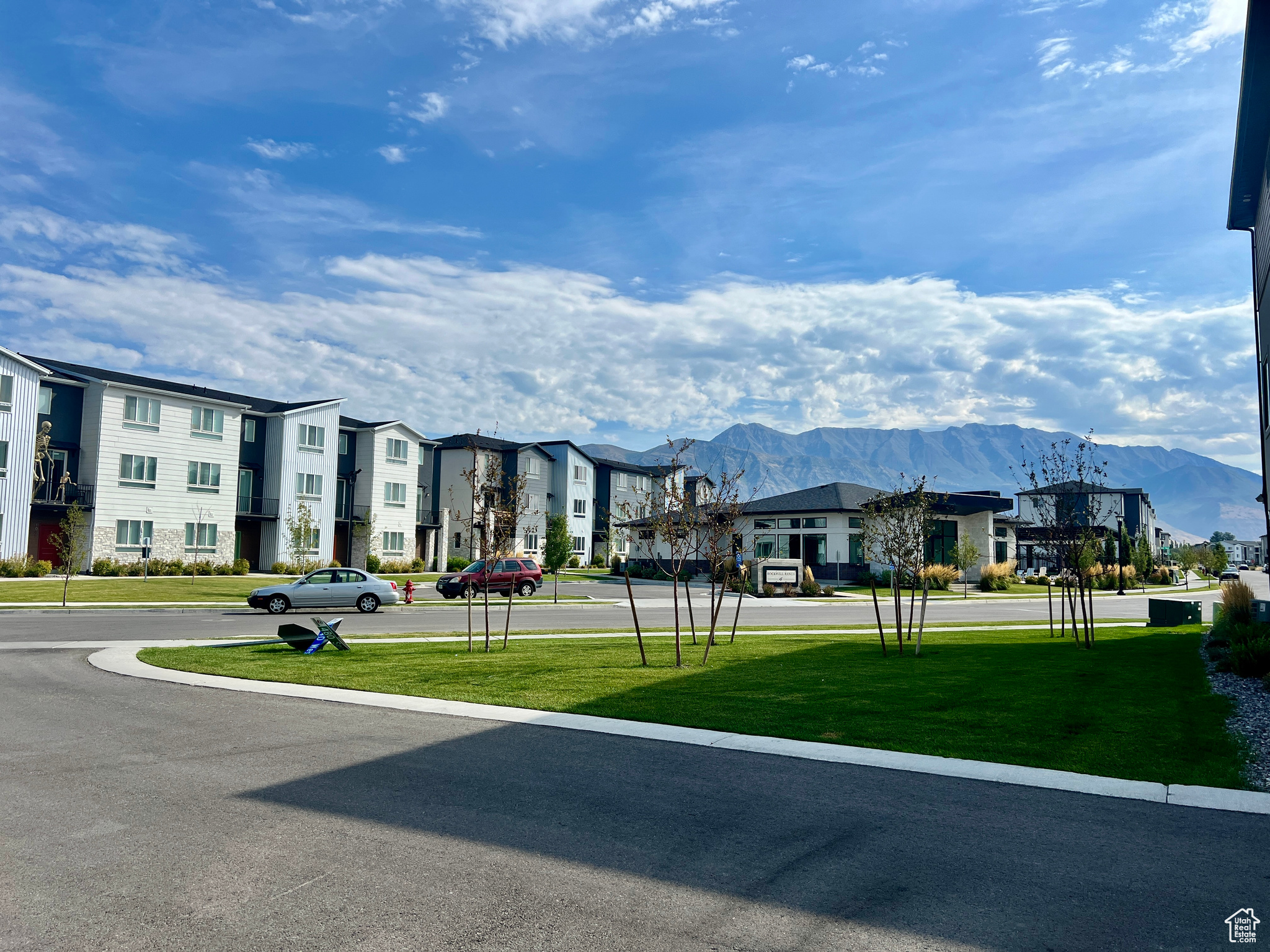 Exterior space featuring a mountain view from front of home