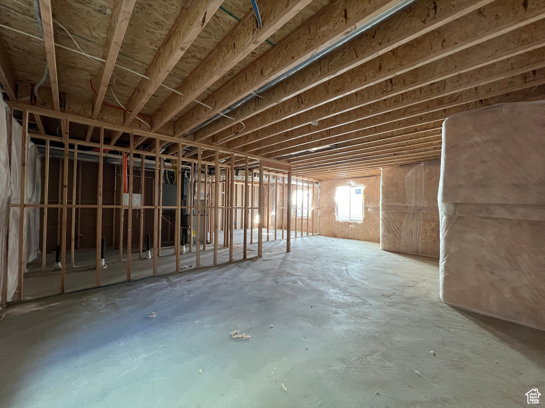 Unfinished portion of basement.