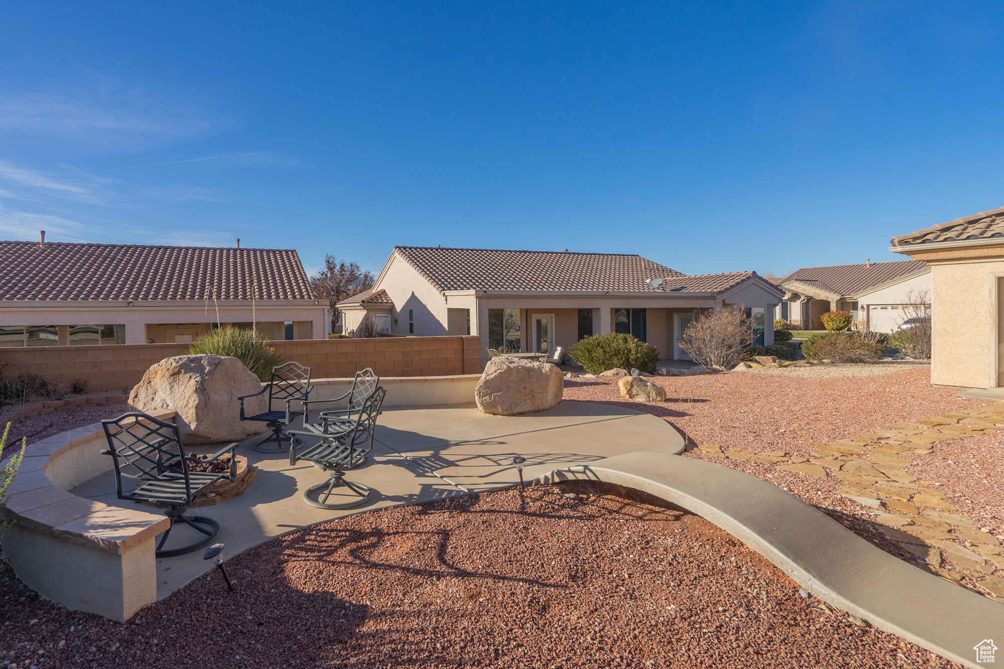 Rear view of house with a patio