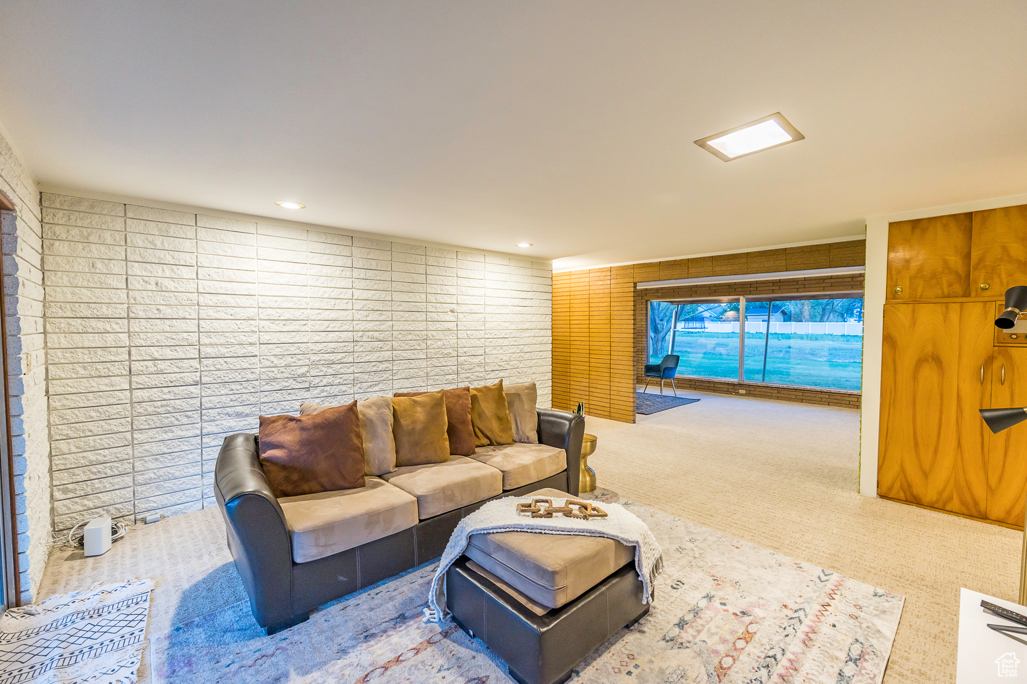 View of carpeted living room