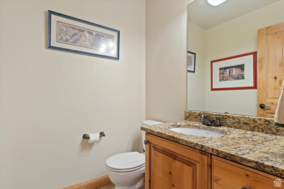 1/2 bath for guests on Main Level.