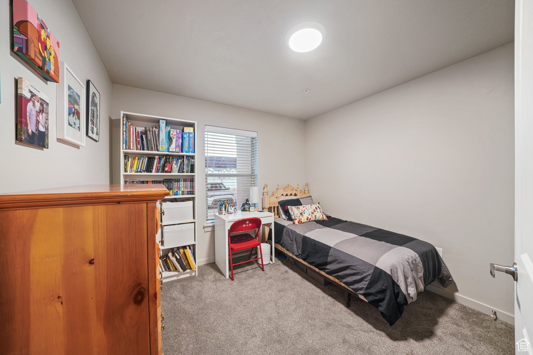 View of carpeted bedroom