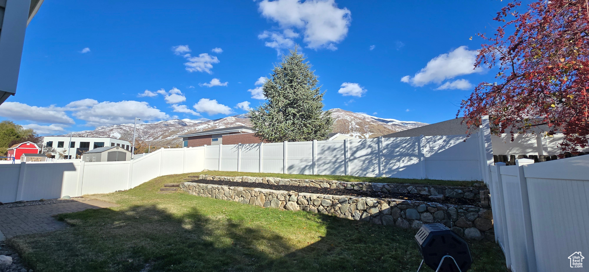 Backyard with beautiful mountain views