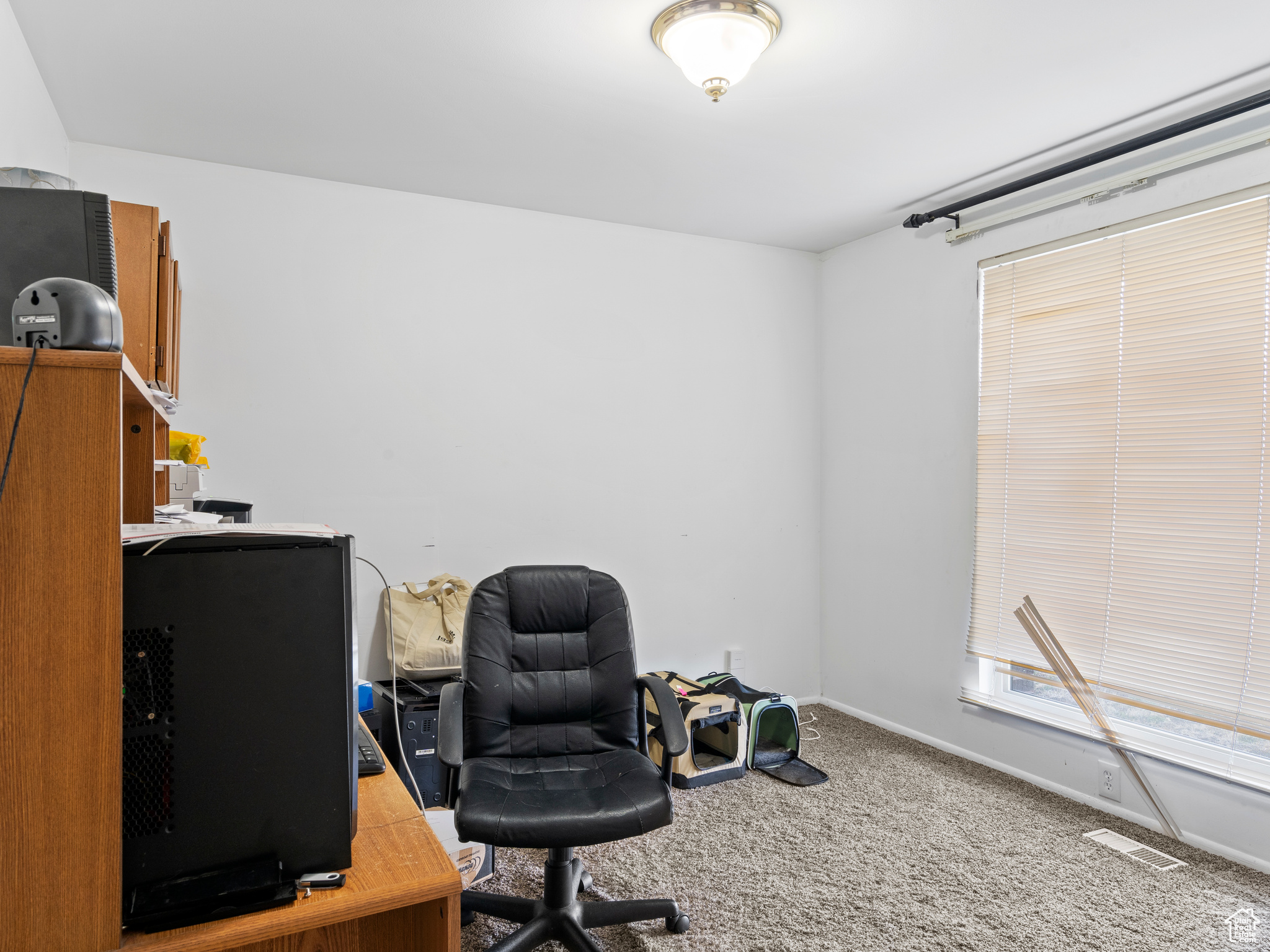 View of carpeted office space