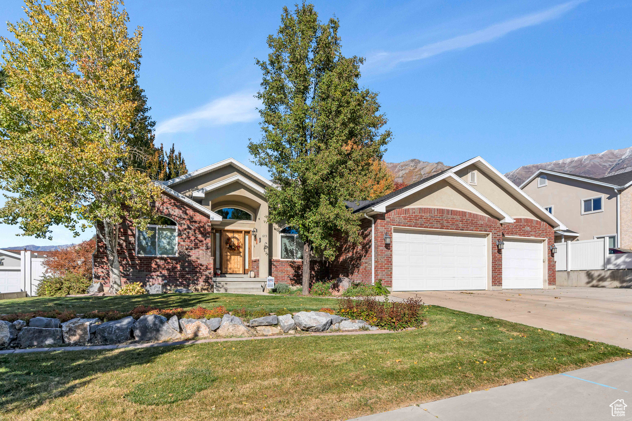 Home features 3 car garage