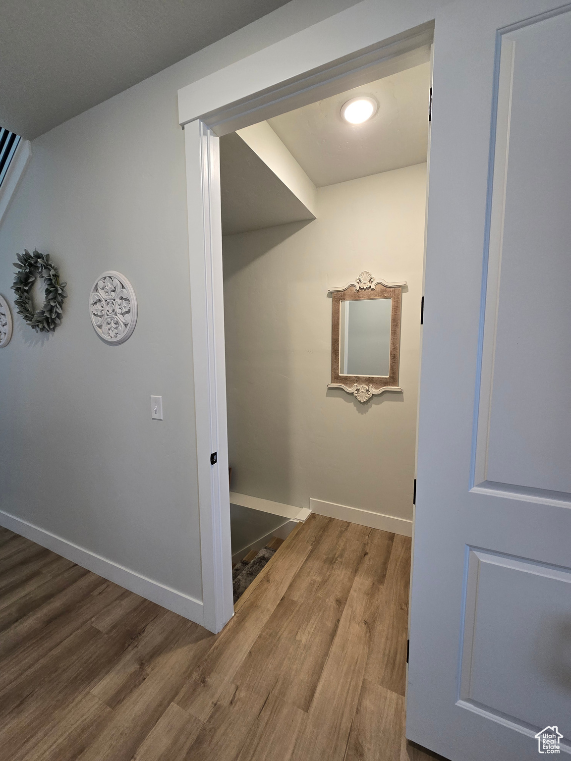 Interior space featuring hardwood / wood-style flooring