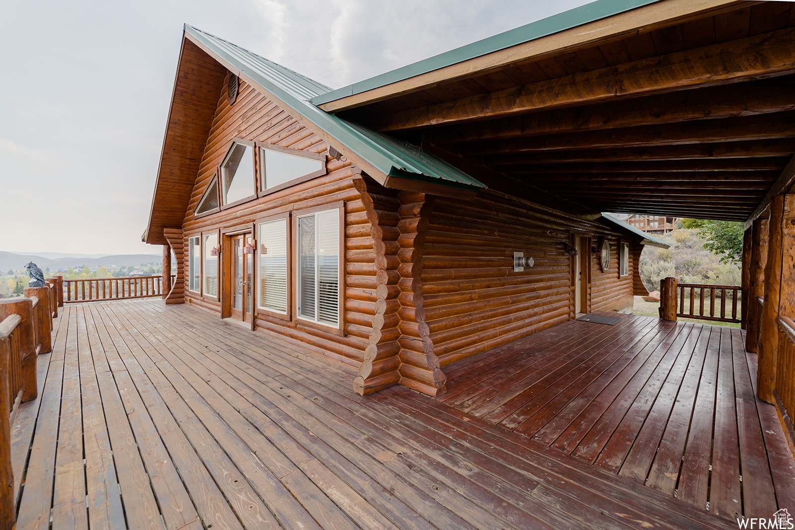 Deck with a mountain view