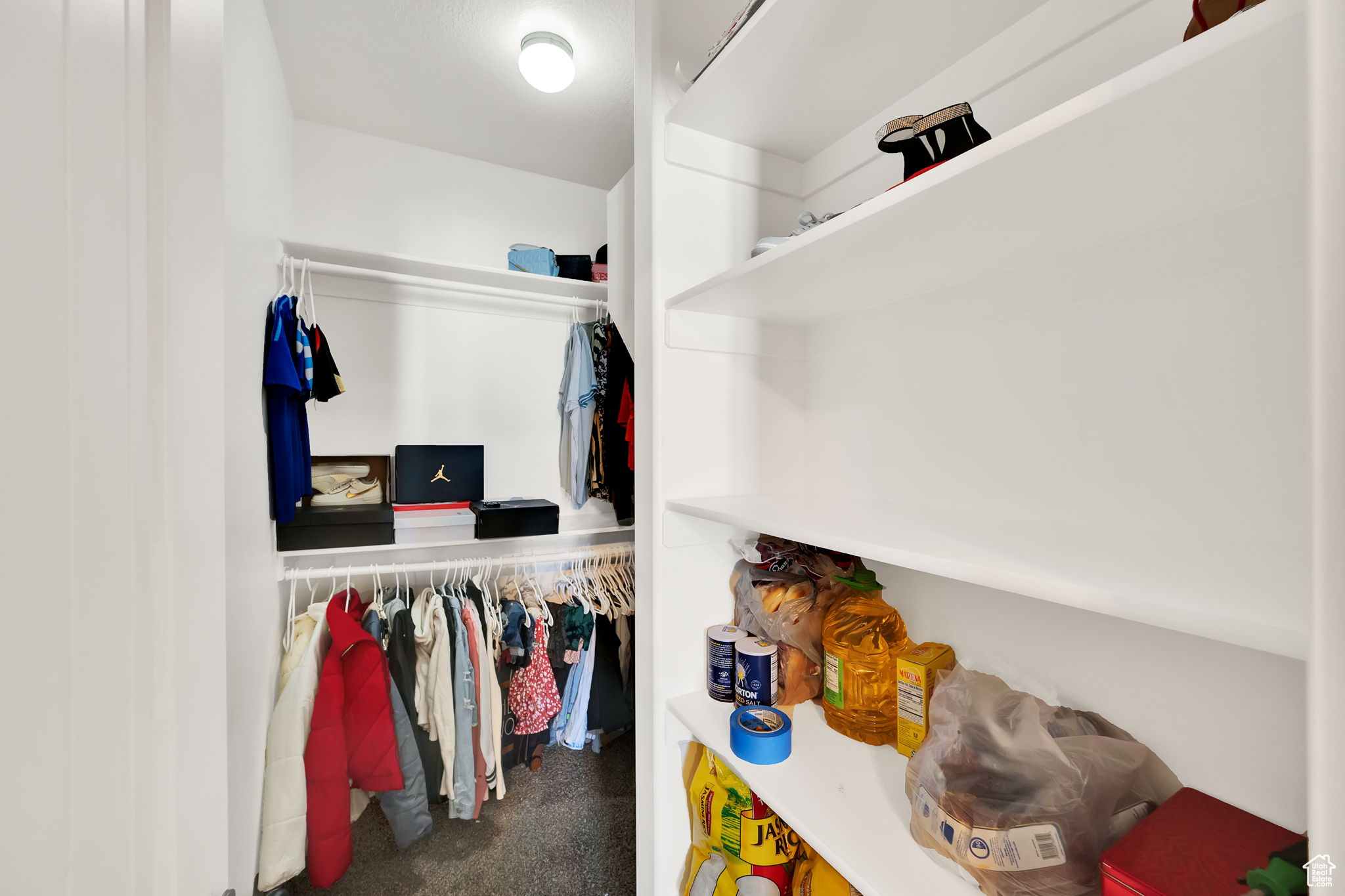 View of walk in closet