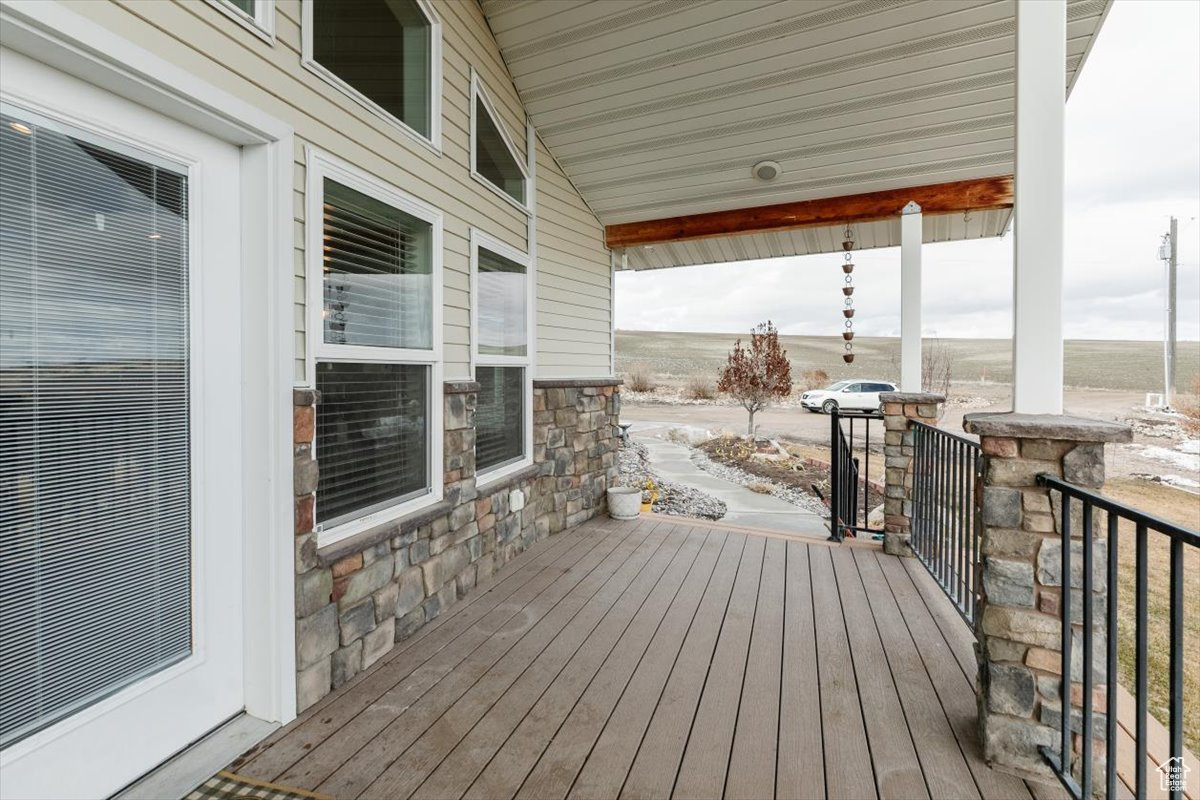 Deck with covered porch