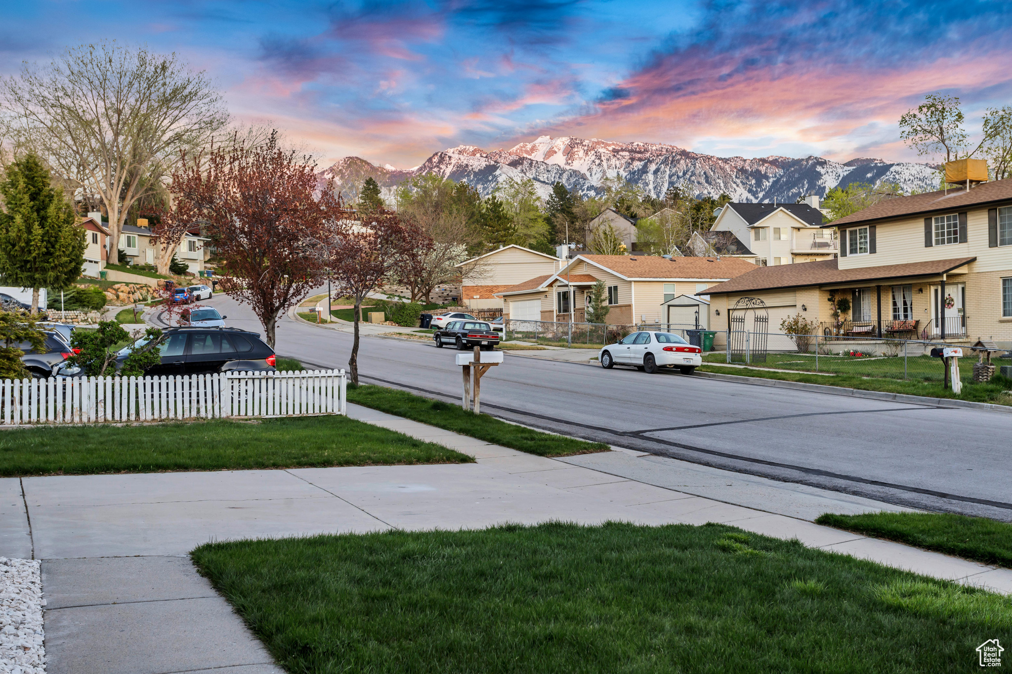 View of road with a mountain view