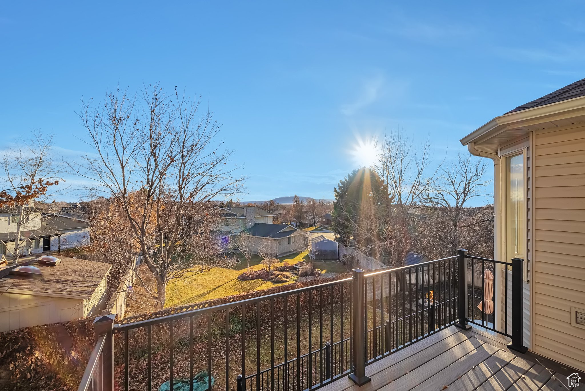 View of wooden deck