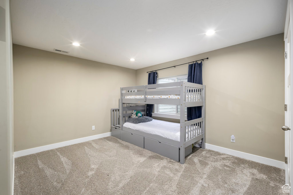 View of carpeted bedroom