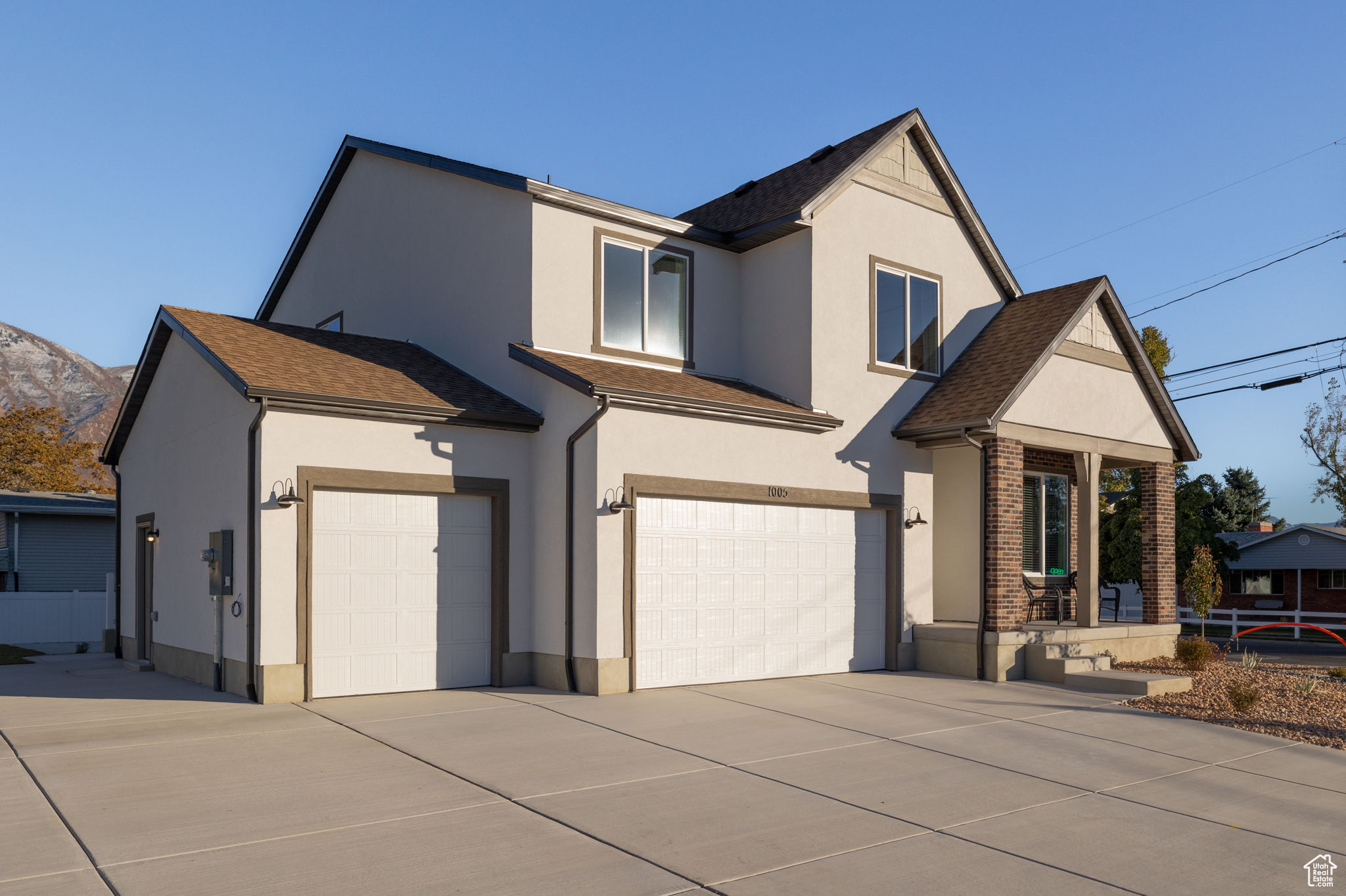 Front of property with a garage