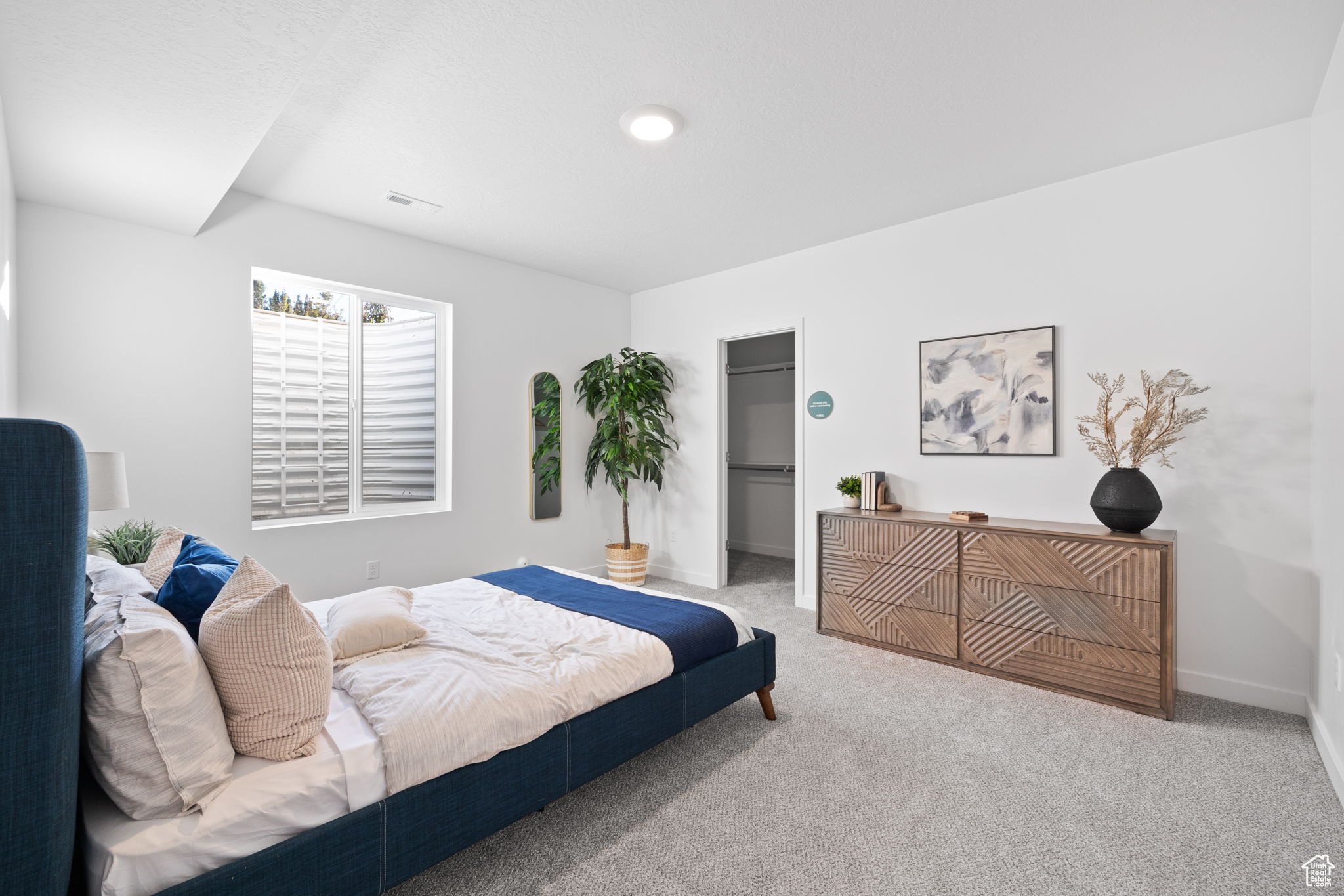 Bedroom featuring carpet