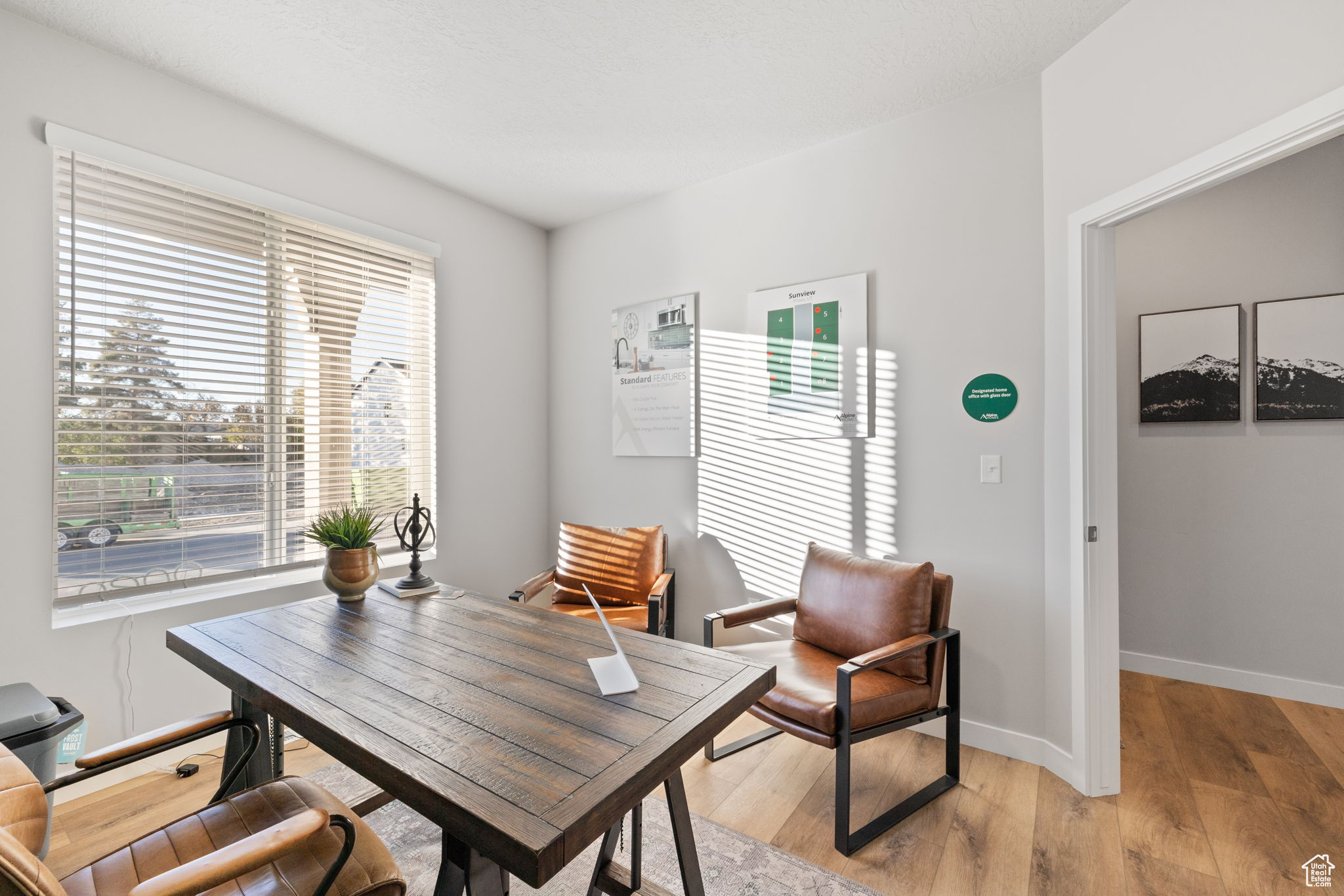 Interior space featuring light hardwood / wood-style flooring