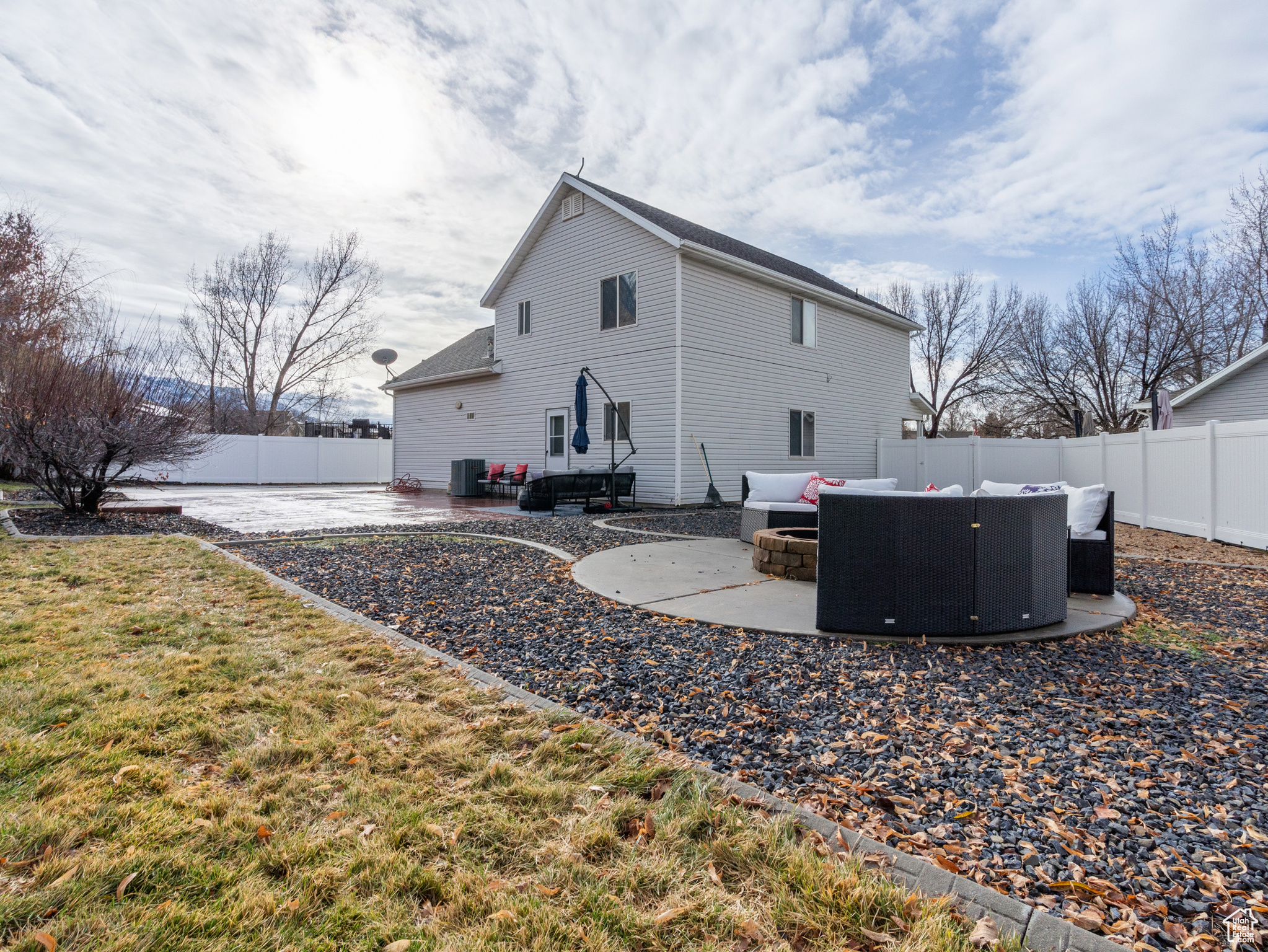 Back of property with a patio area