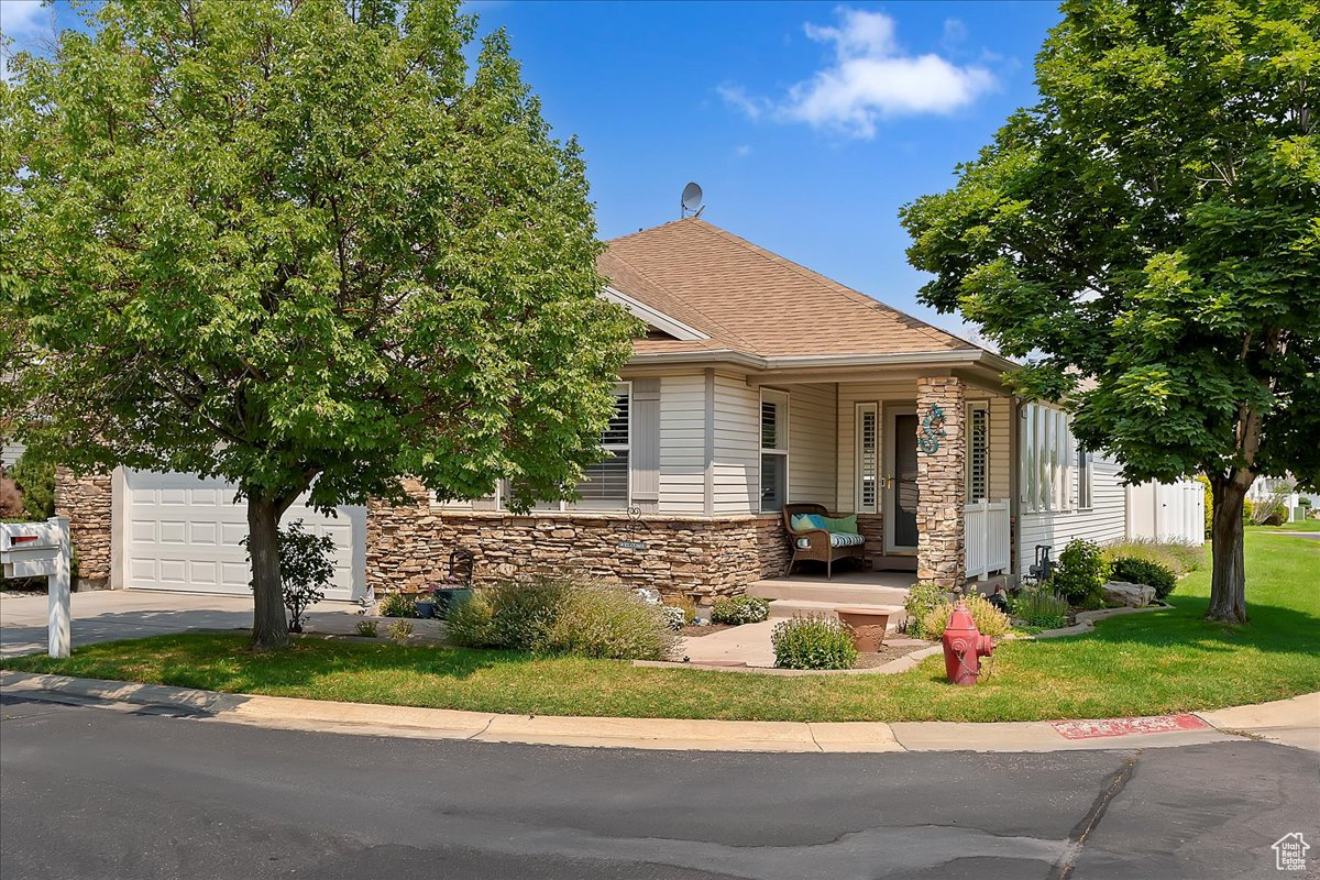 West facing home on corner lot.