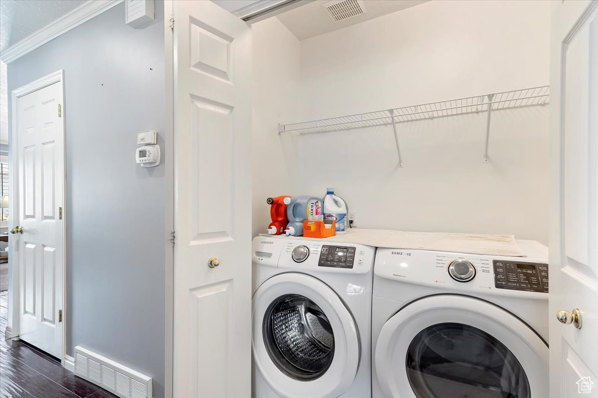 Main floor laundry space for convenient access.