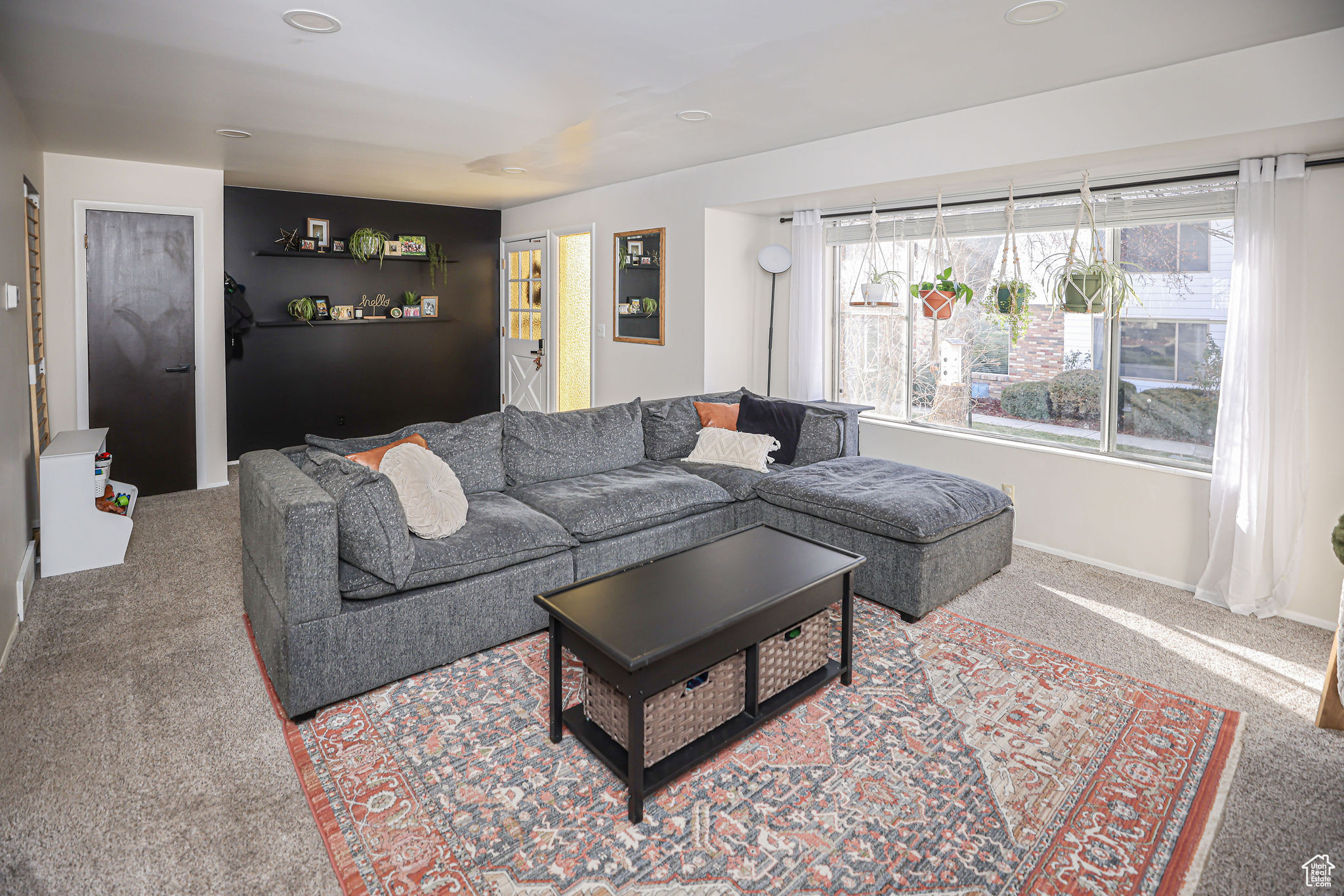 Living room with carpet