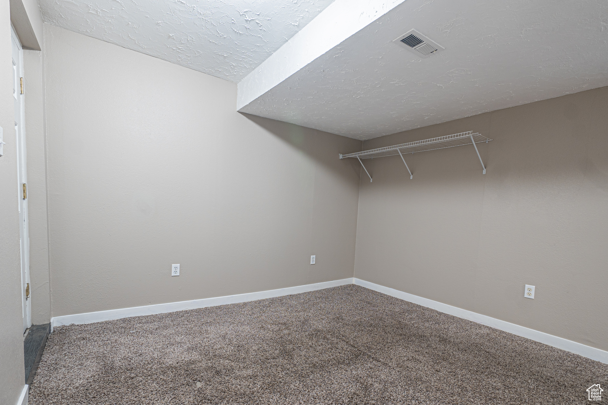 Walk in closet featuring carpet