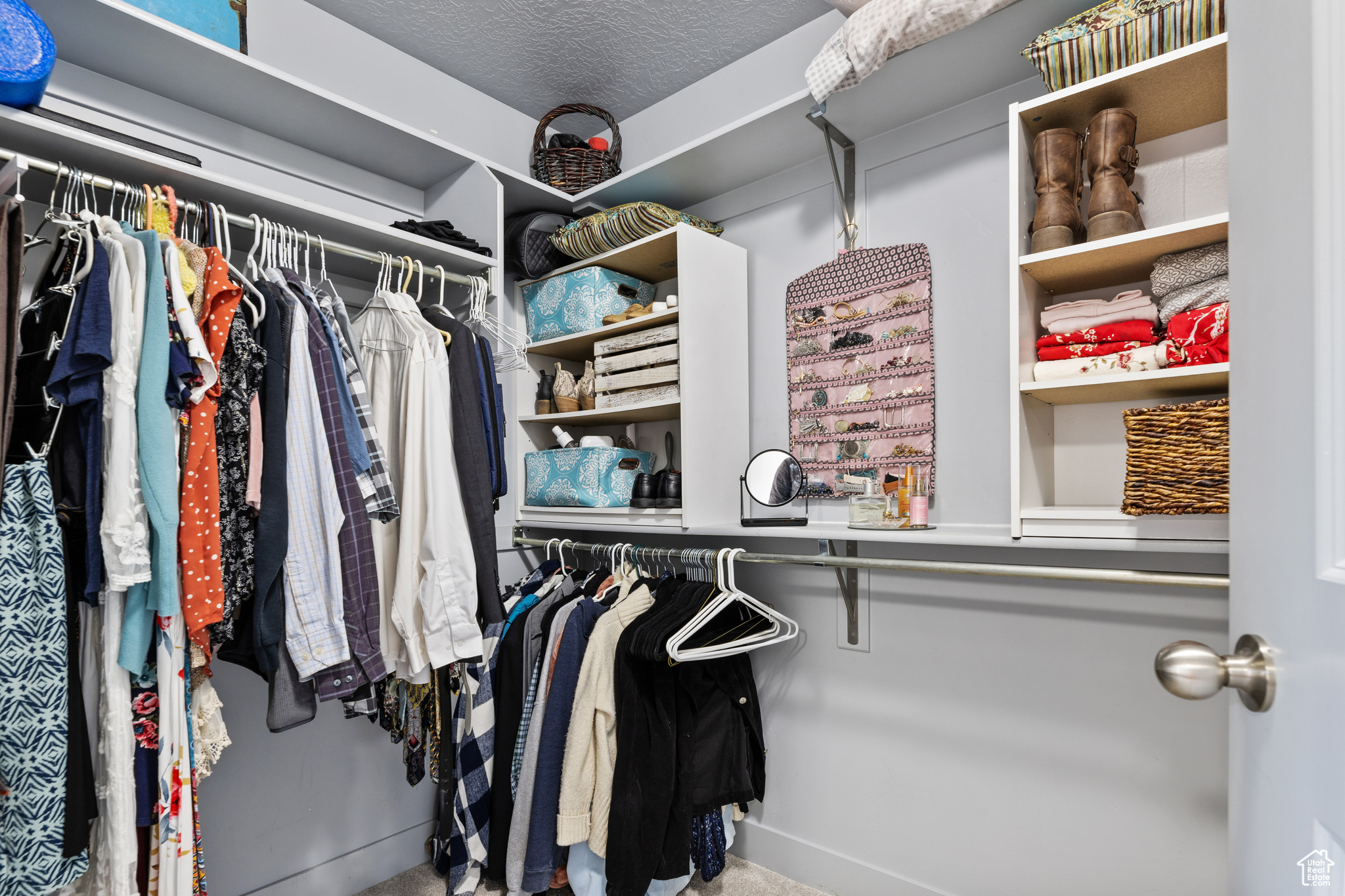 View of walk in closet