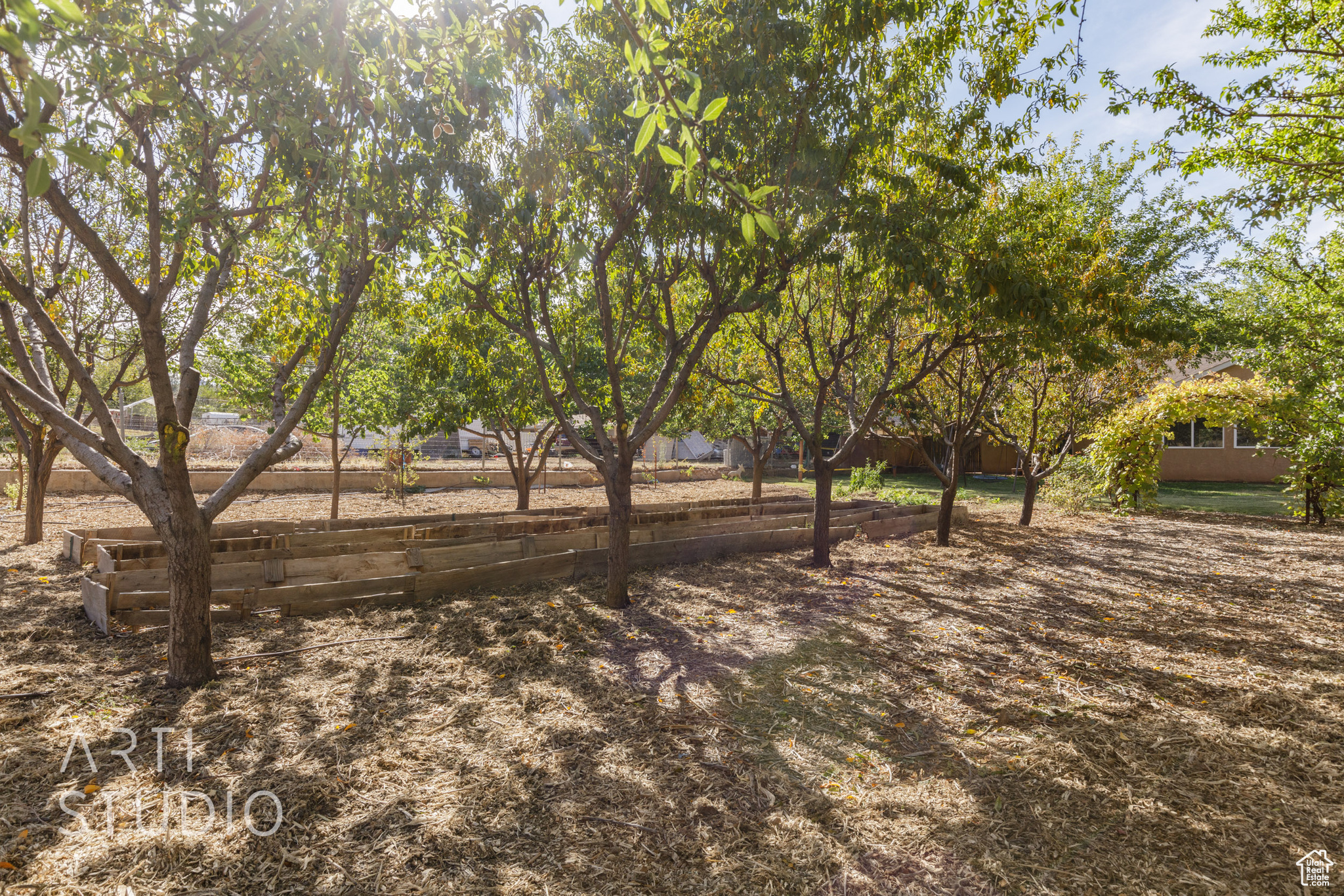 View of yard with a rural view