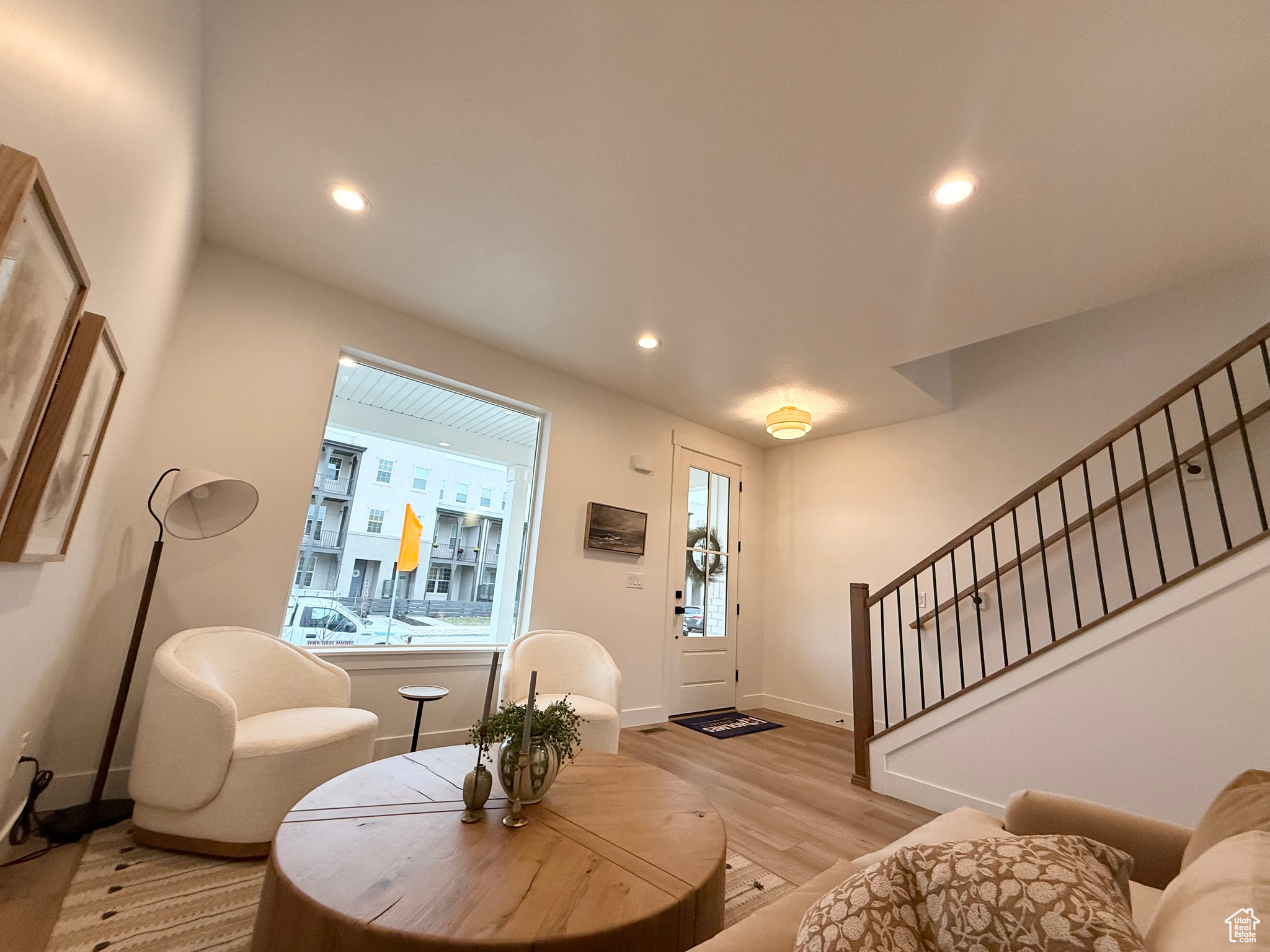 Interior space featuring light hardwood / wood-style floors