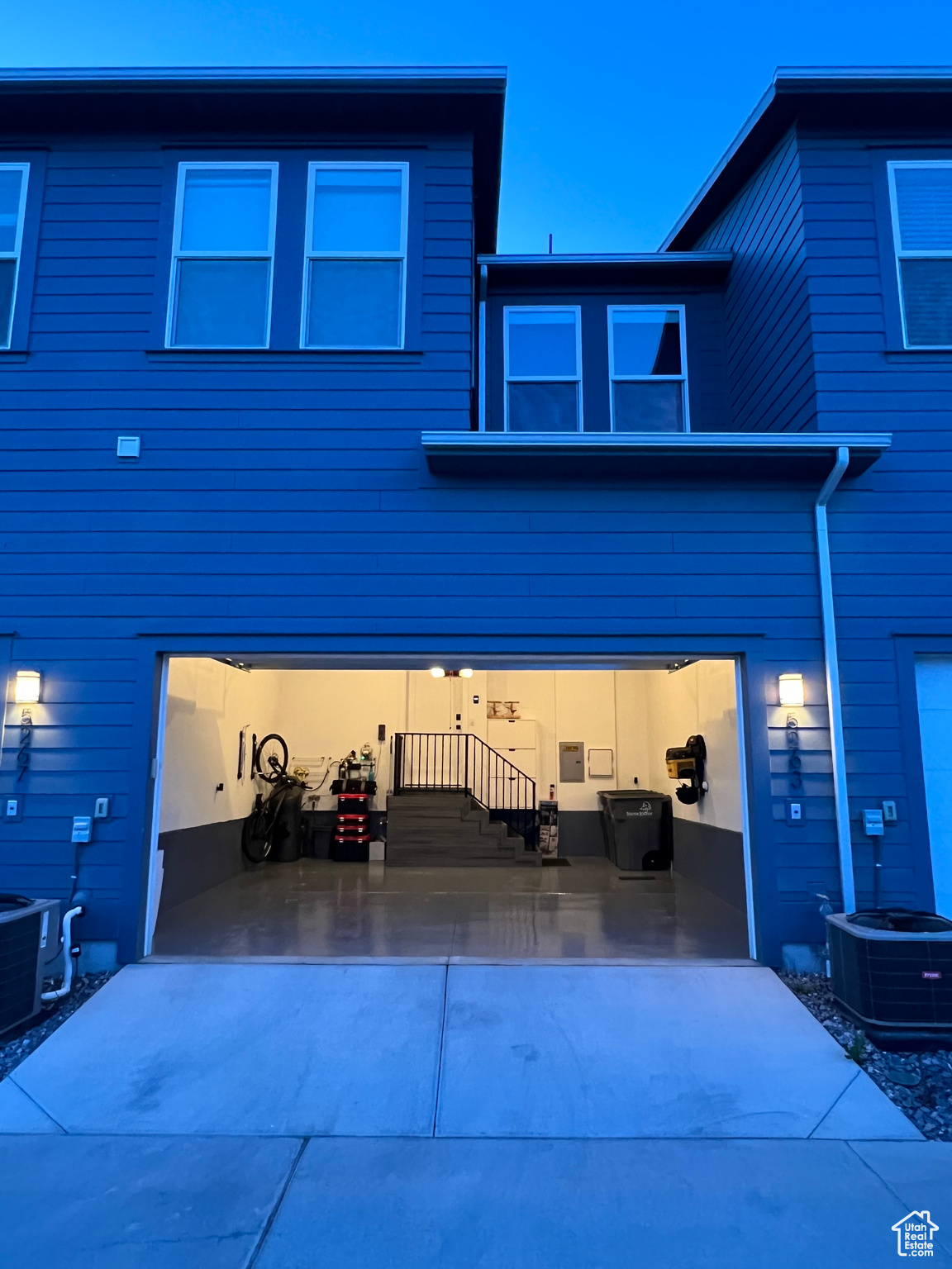 Back of home into garage